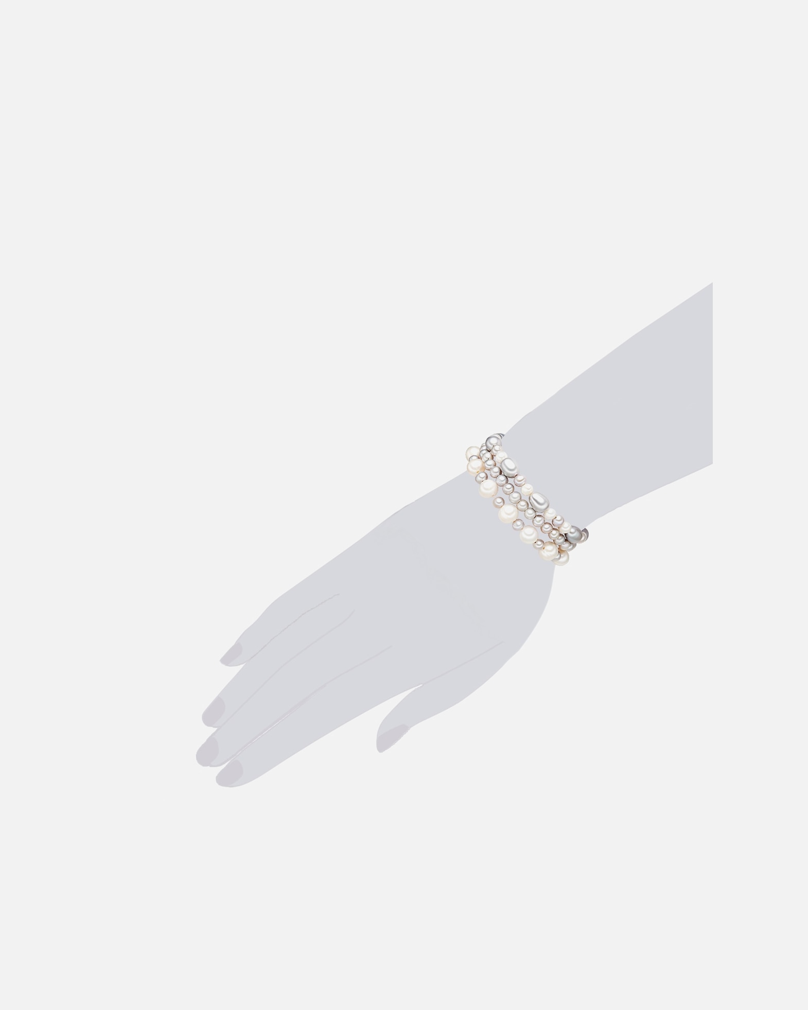 Bracelet for FemmeValero PearlsBracelet en perles Perle de culture d'eau douce Perle de culture d'eau douce en Gris19,0 cm