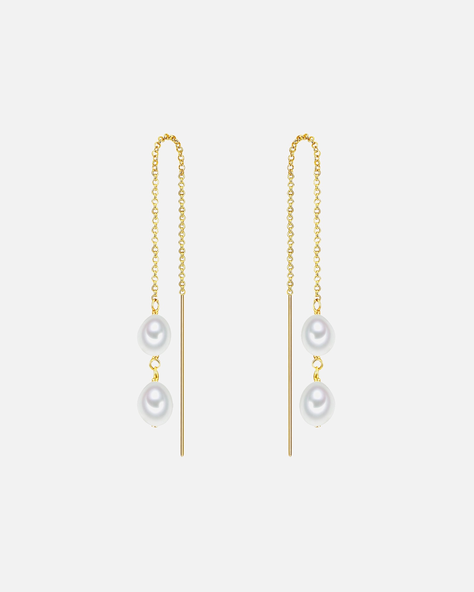 Boucle d'oreilles for FemmeBoucles d'oreille en perle Argent sterling Perle de culture d'eau douce en Or jaune5,5 mm