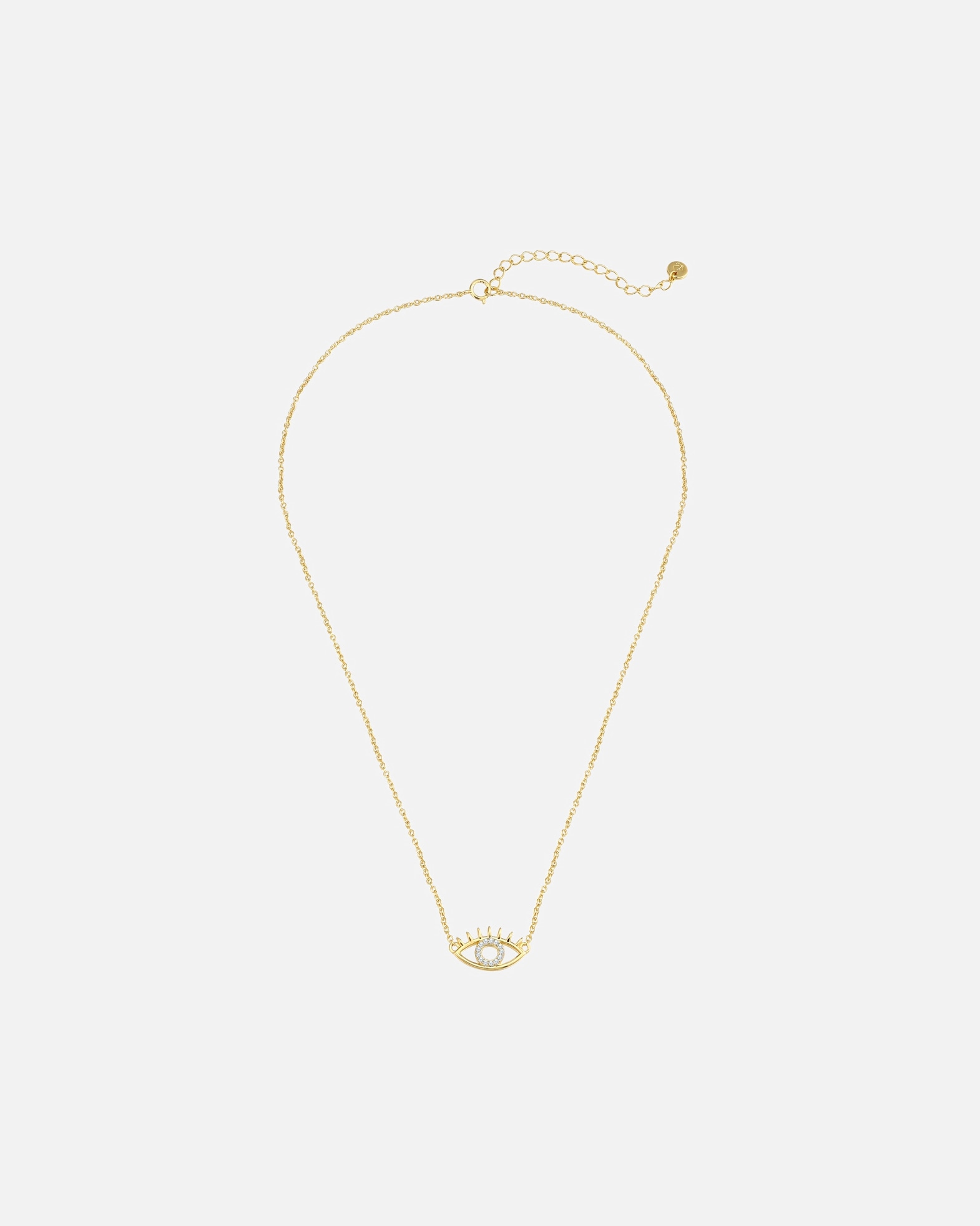 Collier for FemmeGlanzstücke MünchenChaîne Œil omniscient en Argent sterling en Or jaune40,0 cm Basiskette + 5,0 cm Verlängerung