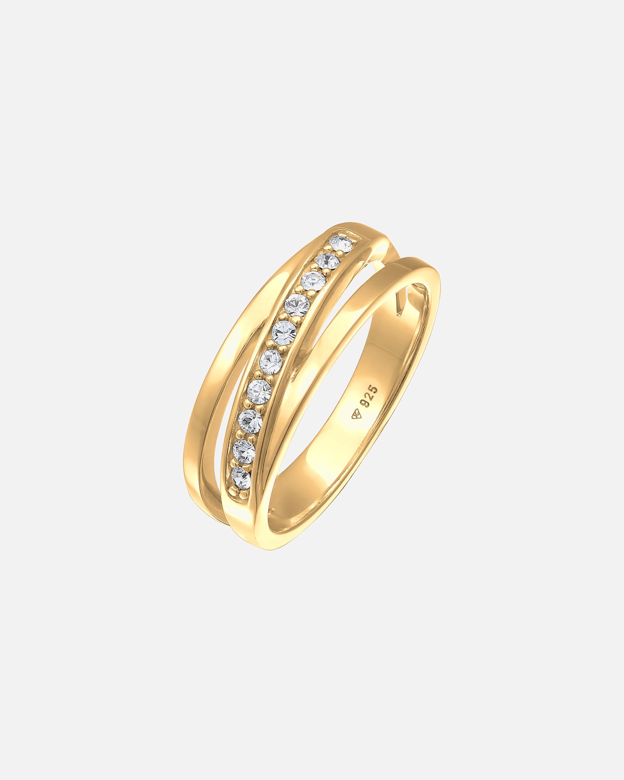 Bague for FemmeElliFemmes Bande élégant avec cristaux en argent sterling 92558