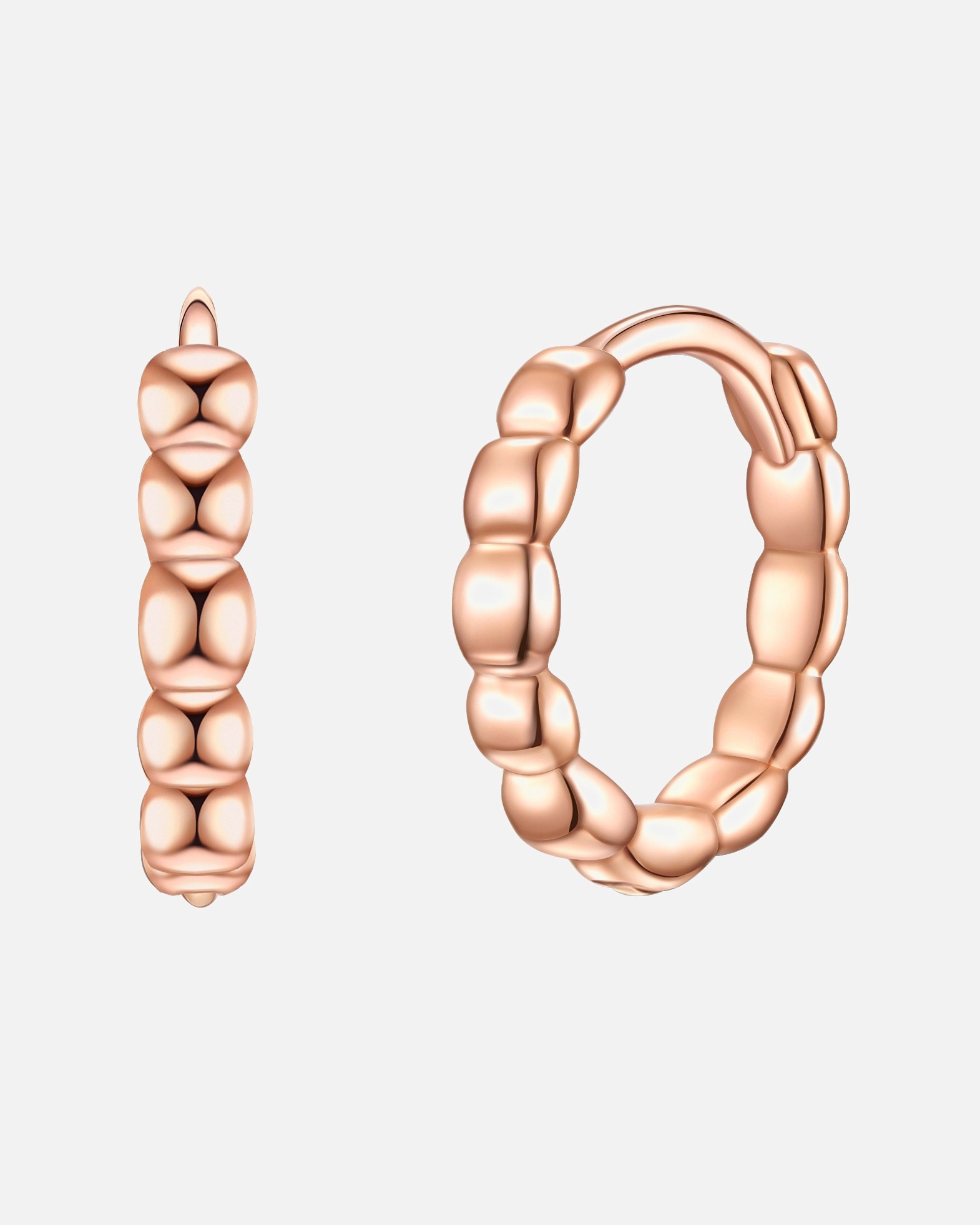 Boucle d'oreilles for FemmeCréoles en argent Argent sterling en Or rose11,4 mm