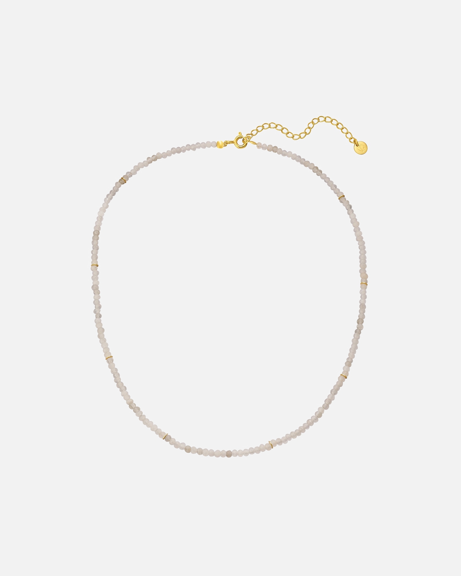 Halskette für Weiblich Glanzstücke München Halskette aus Sterling Silber in gelbgold mit Chalcedon 40,0 cm Basiskette + 5,0 cm Verlängerung