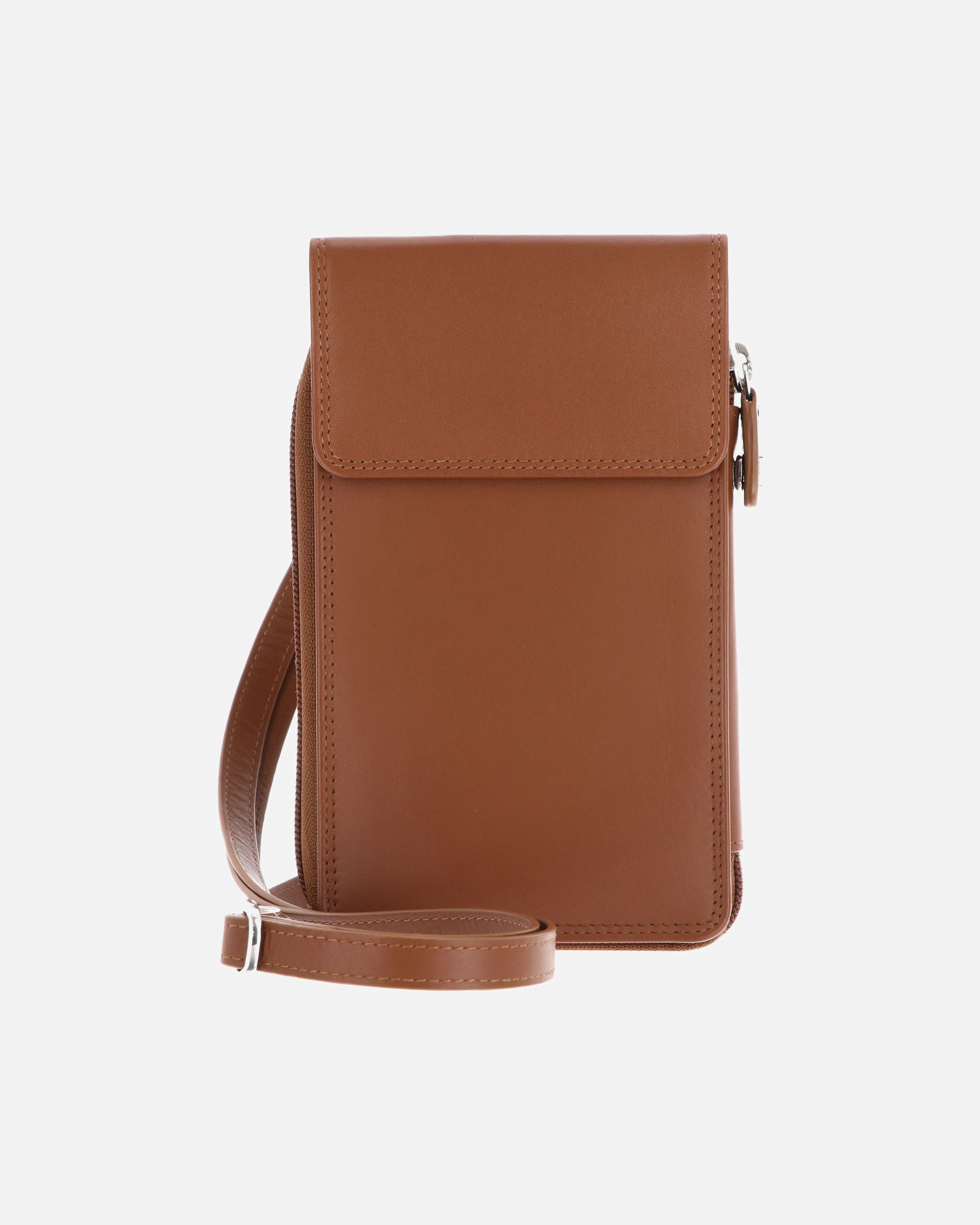 Handy Accessoire für Männlich Golden Head Polo Handytasche Leder 10.5 cm cognac