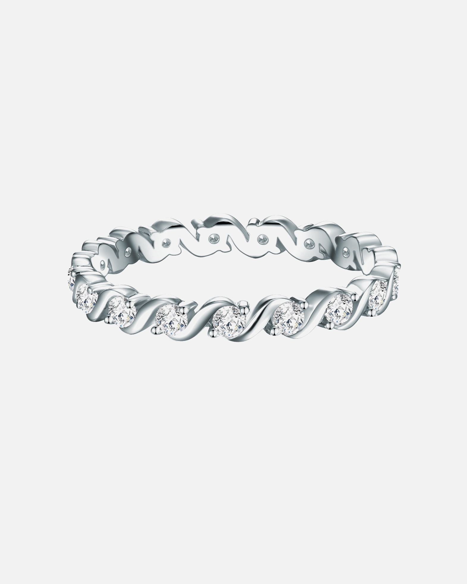 Bague for FemmeTrilaniBague en argent Argent sterling Oxyde de zirconium (CZ) en Argent52