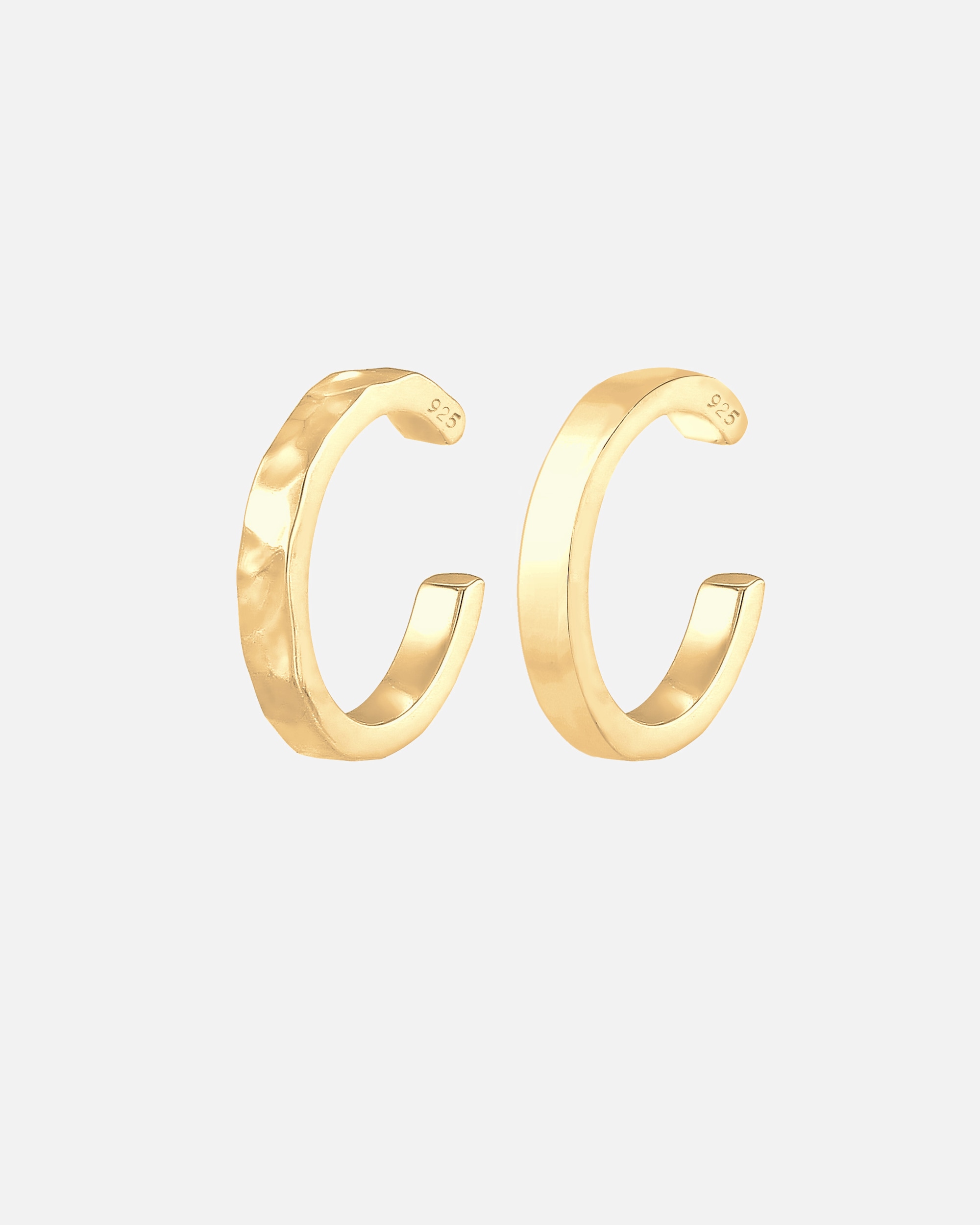 Boucles d'oreilles Ear Cuff for FemmeElliFemmes Earcuff Set de 2 Organique Look Basique Réglable en Argent Sterling 925goldfarben