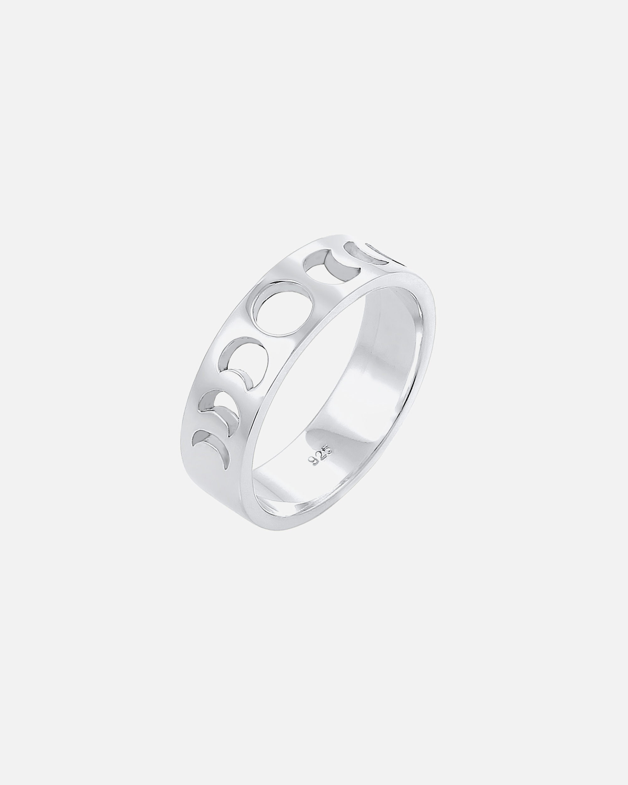 Bague for FemmeElliFemmes bande Cut-Out Astro en argent sterling 925 plaqué or56