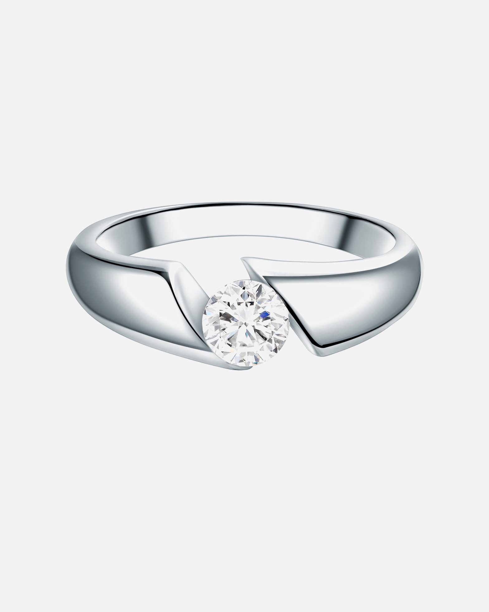 Ring für Weiblich Trilani Ring Sterling Silber Zirkonia in Silber 56