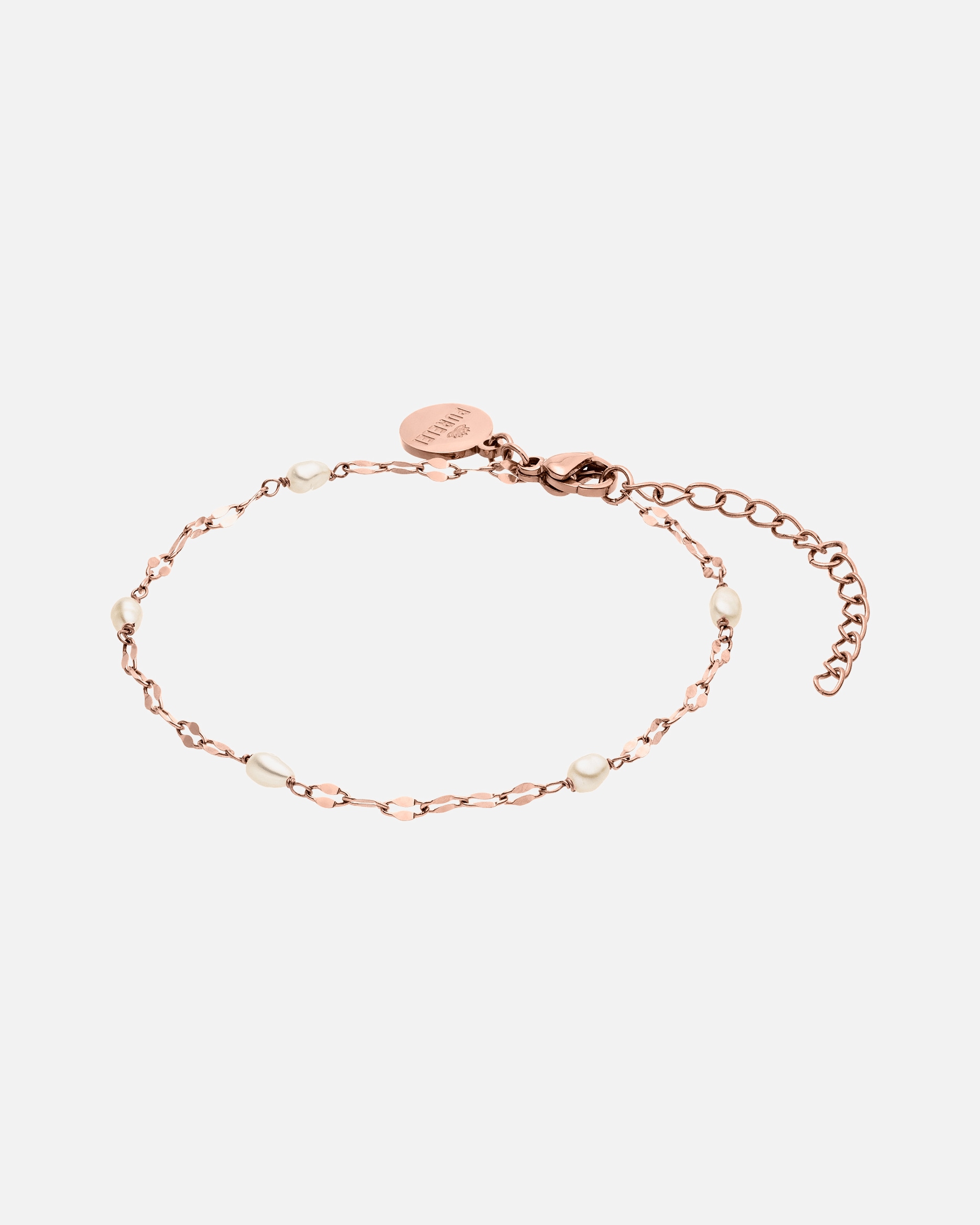 Bracelet for UnisexePureleiPerle délicate Bracelet 100% acier inoxydableOr Rose