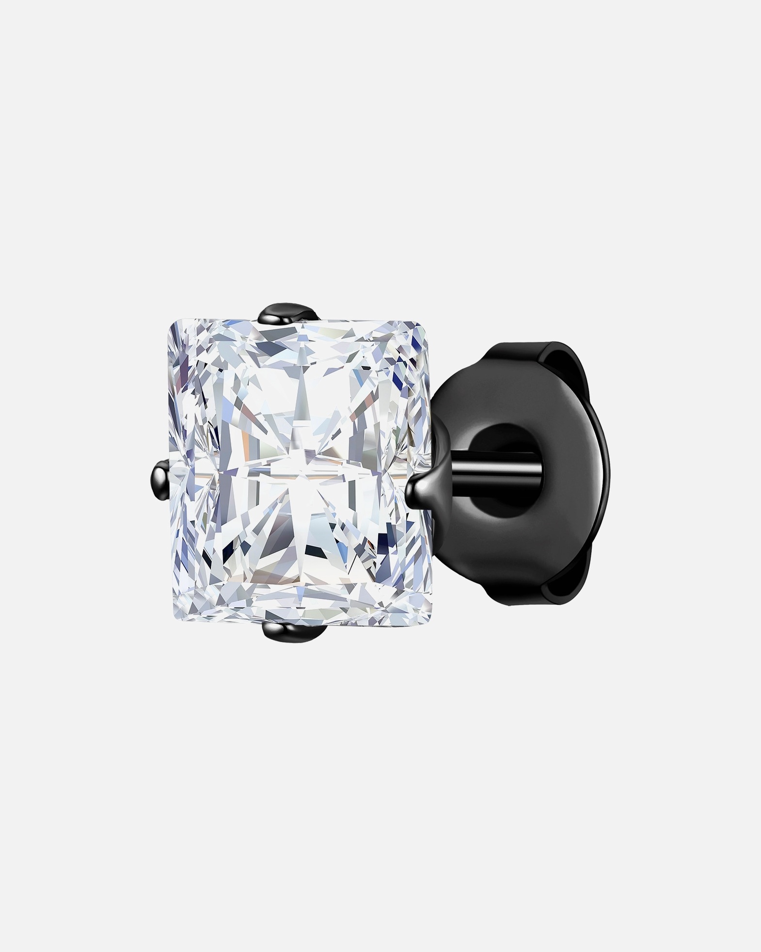 Boucle d'oreilles for HommeBoucles d´oreilles en Acier inoxydable en Noir8,9 mm