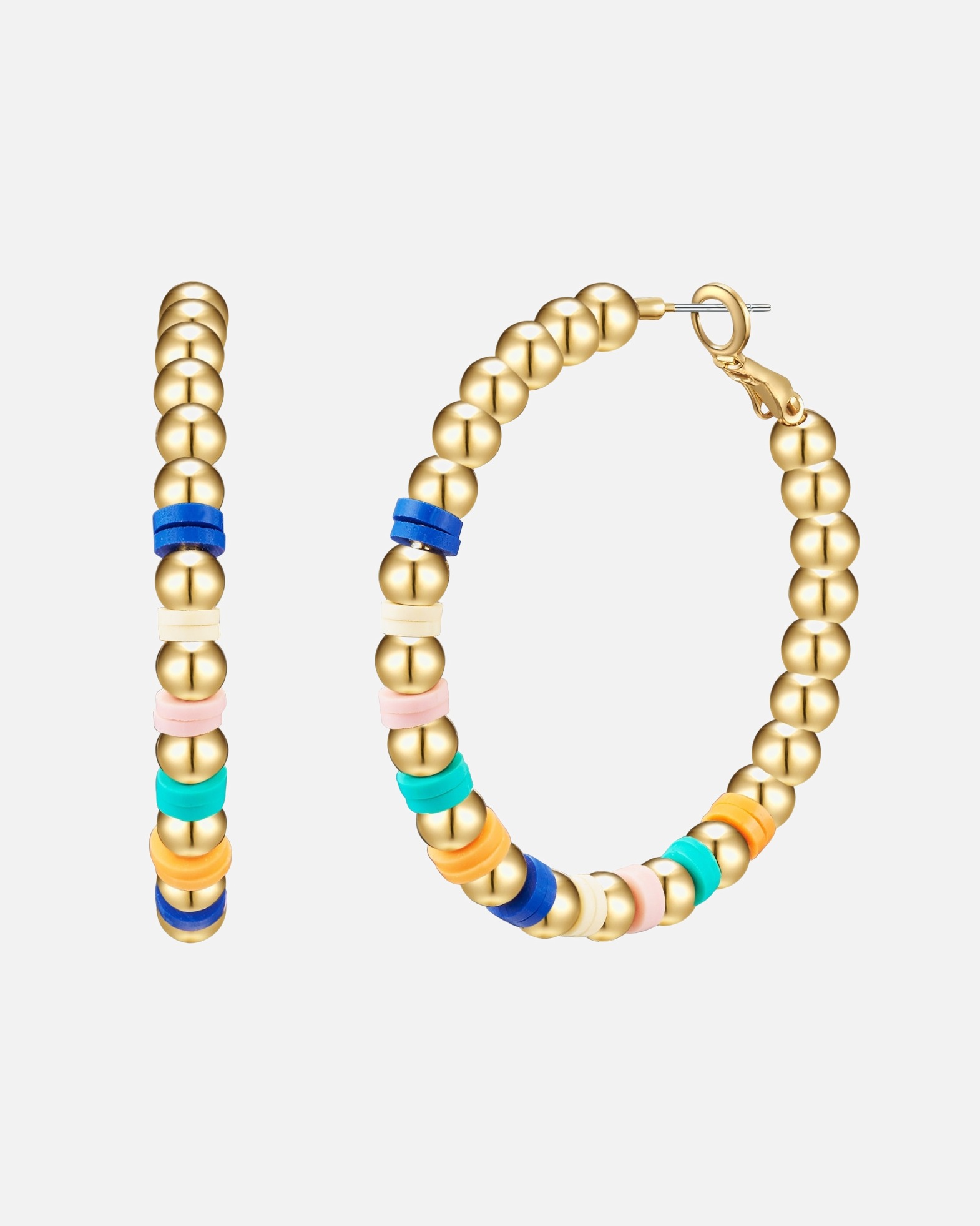 Créoles for FemmeCréoles tendance Métal Pierre naturelle en Or jaune49,9 mm