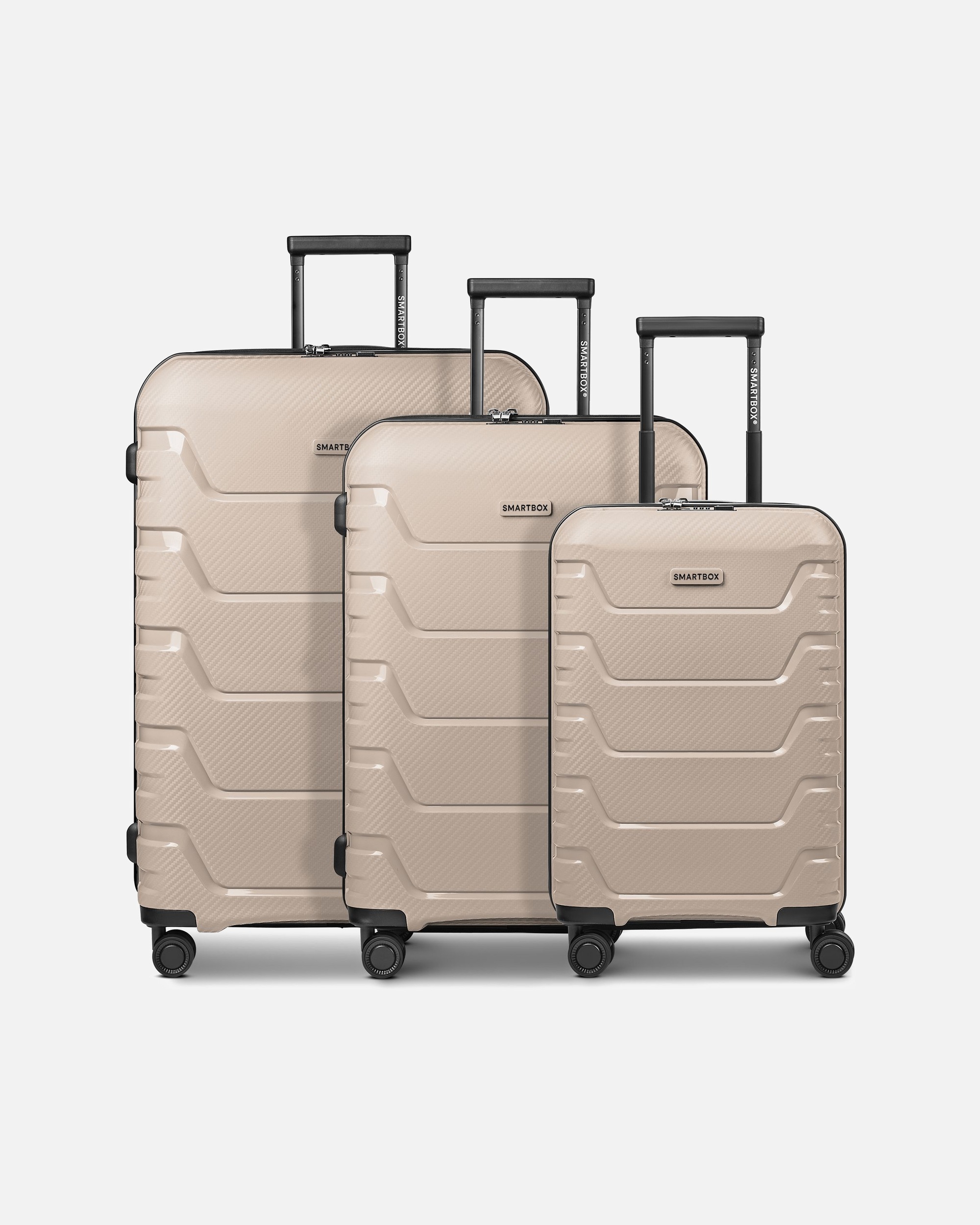 Valise for HommeSmartboxDefault Brand LineEdition 01 4 roues Set de valises 3 pièces avec soufflet d'extensionbeige
