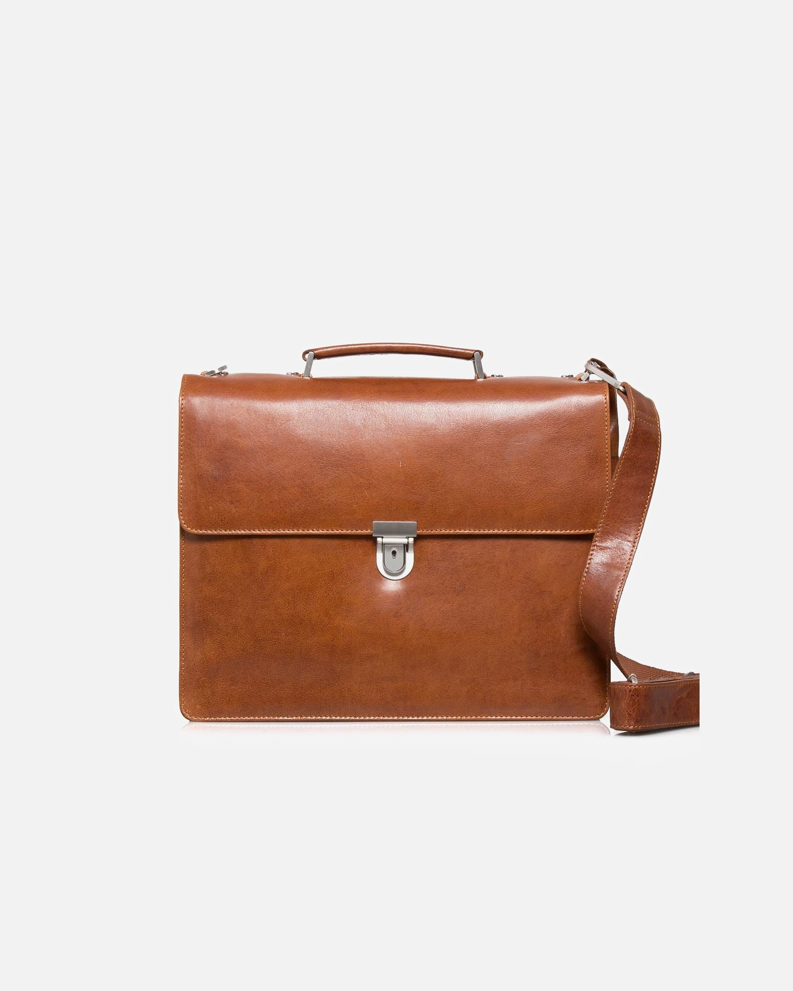Sac pour ordinateur portable for HommeLeonhard HeydenCambridge Porte-documents en cuir 40 cm Compartiment pour ordinateur portablecognac