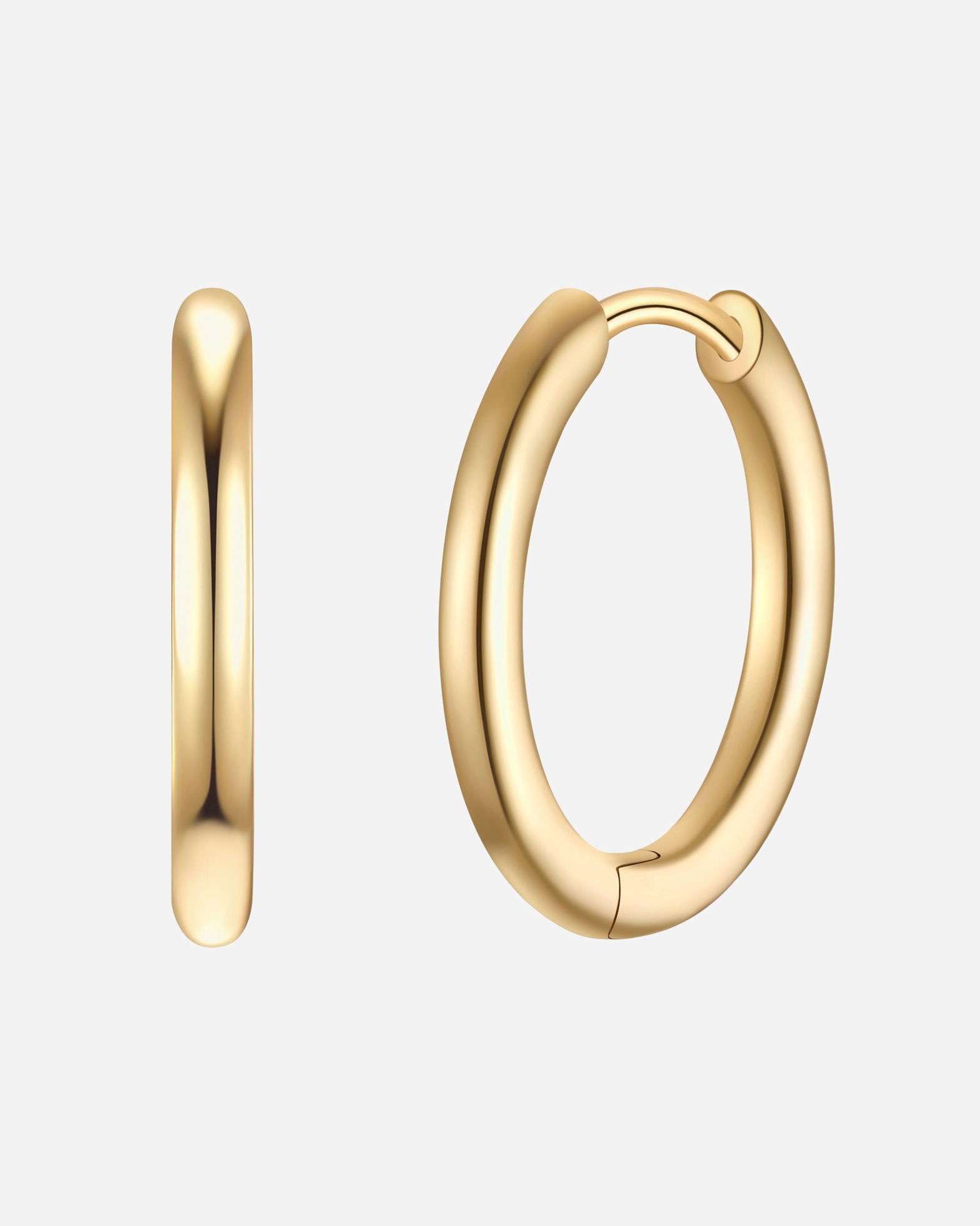 Créoles for FemmeCréoles en argent sterling en or jaune17,7 mm