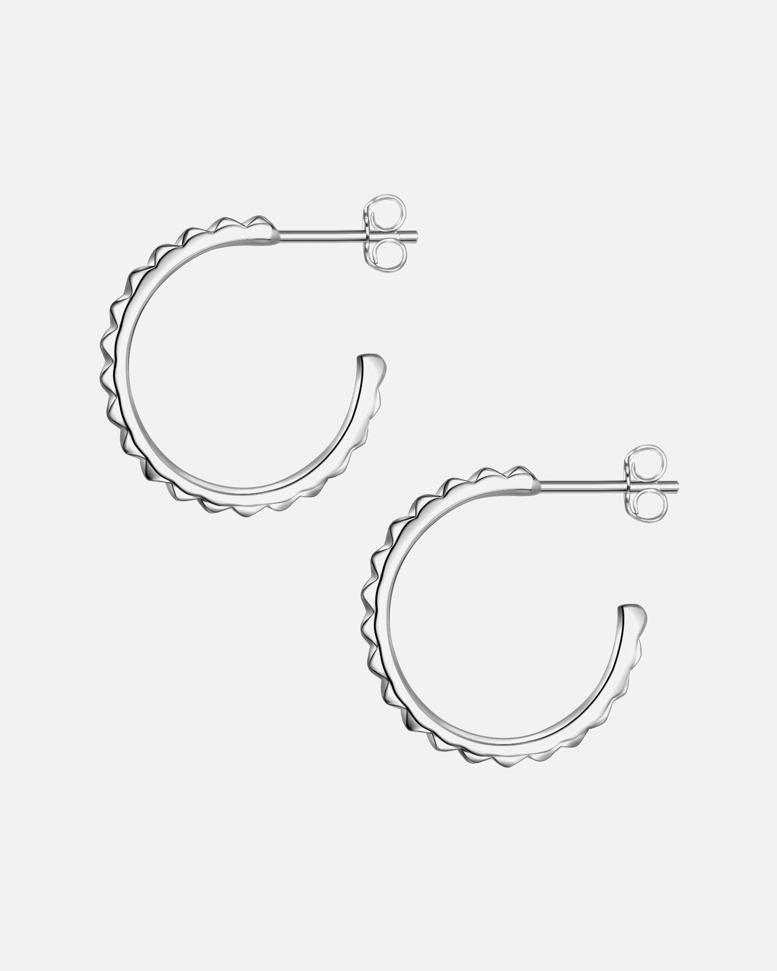 Creolen für Weiblich Glanzstücke München Creolen Sterling Silber in Silber 17,5 mm