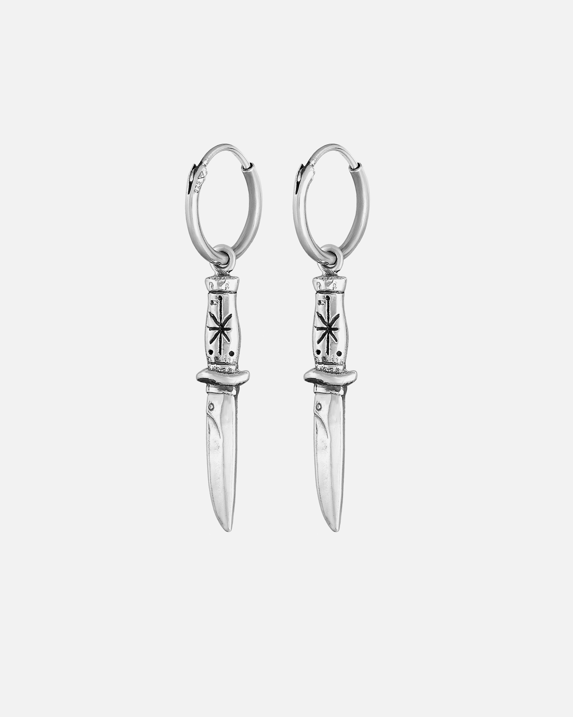 Boucle d'oreilles for HommeHaze & GloryDefault Brand LineHG HAZE & GLORY - Boucles d'oreilles Hommes en argent sterling 925, Bijoux Hommes, Boucles d'oreilles en argent oxydé, Créoles, Cool, Knifesilberfarben