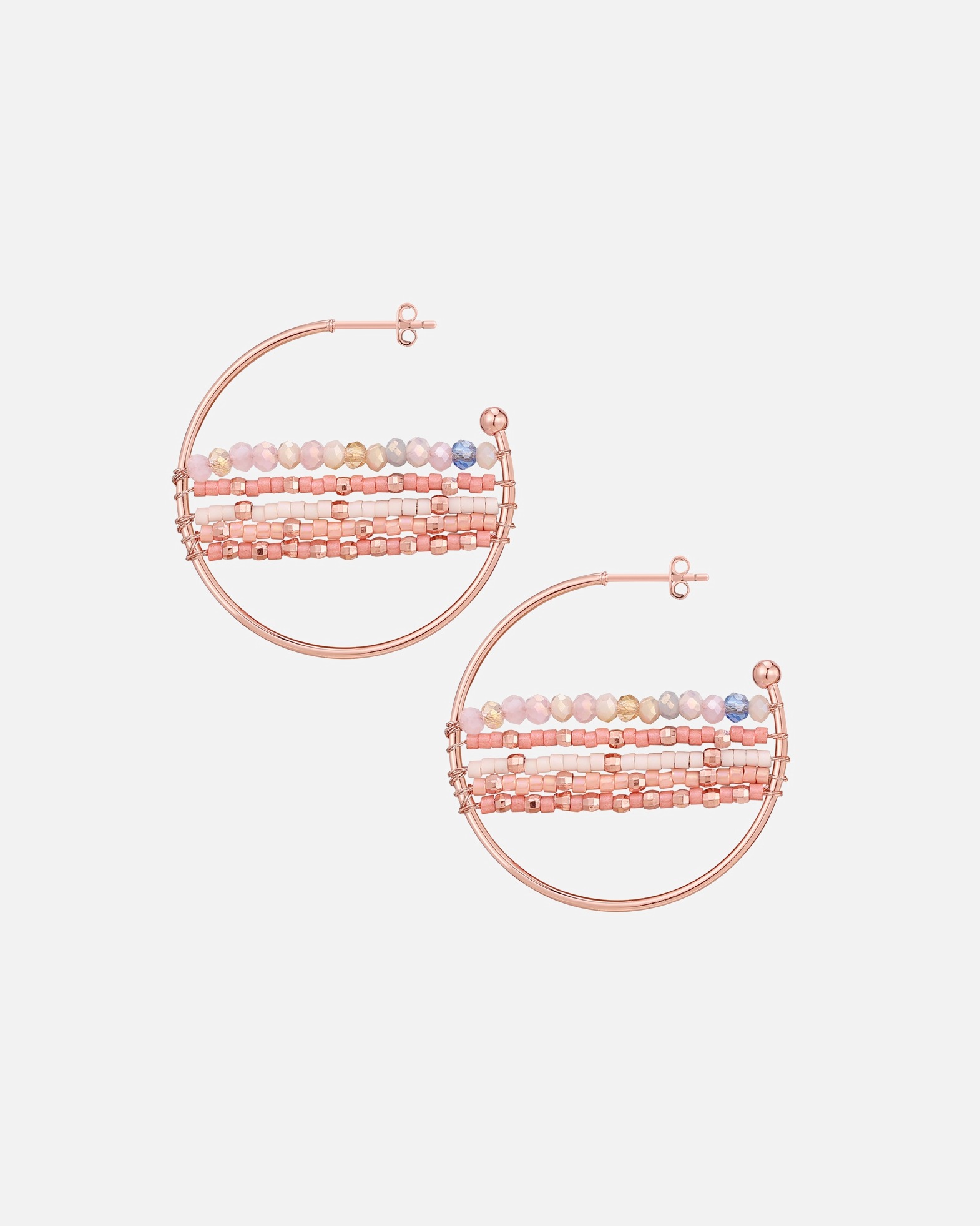 Créoles for FemmeYokoamiiBoucles d´oreilles en Laiton en Or rose35,6 mm