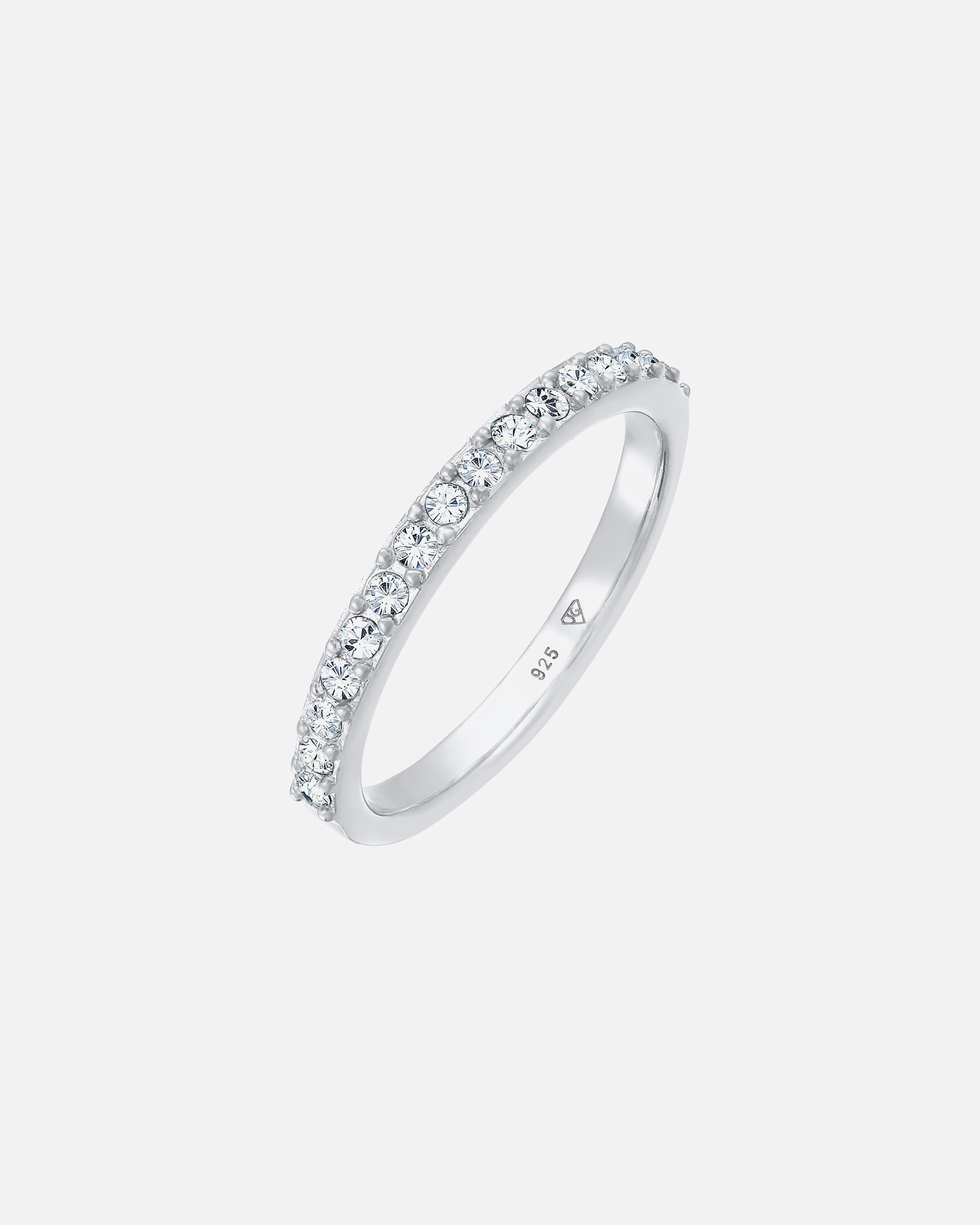 Ring für Weiblich Elli Memoire Bandring 925 Silber, mit Kristallen von Swarovski® 52