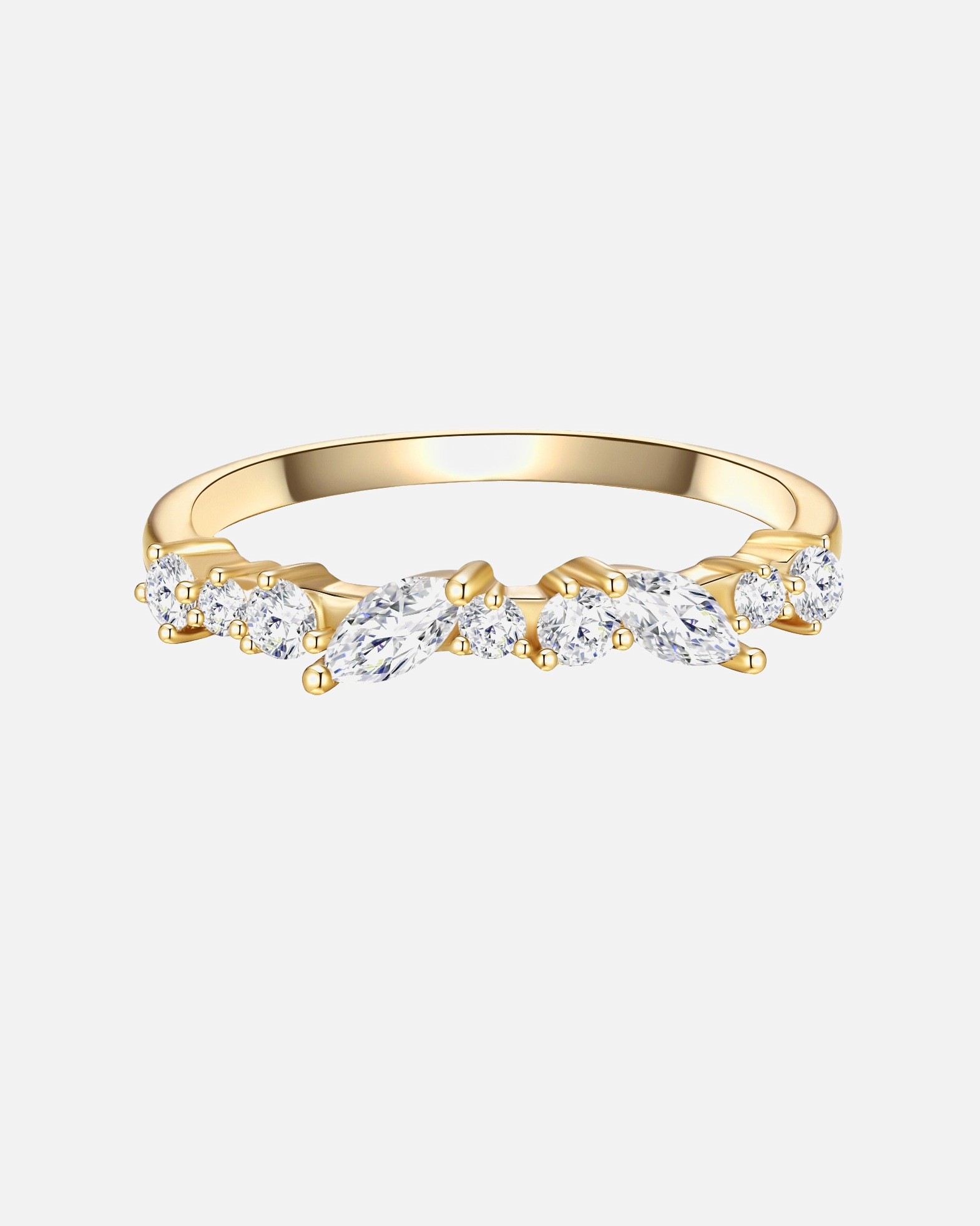 Bague for FemmeGlanzstücke MünchenBague en argent Argent sterling Oxyde de zirconium (CZ) en Or jaune60