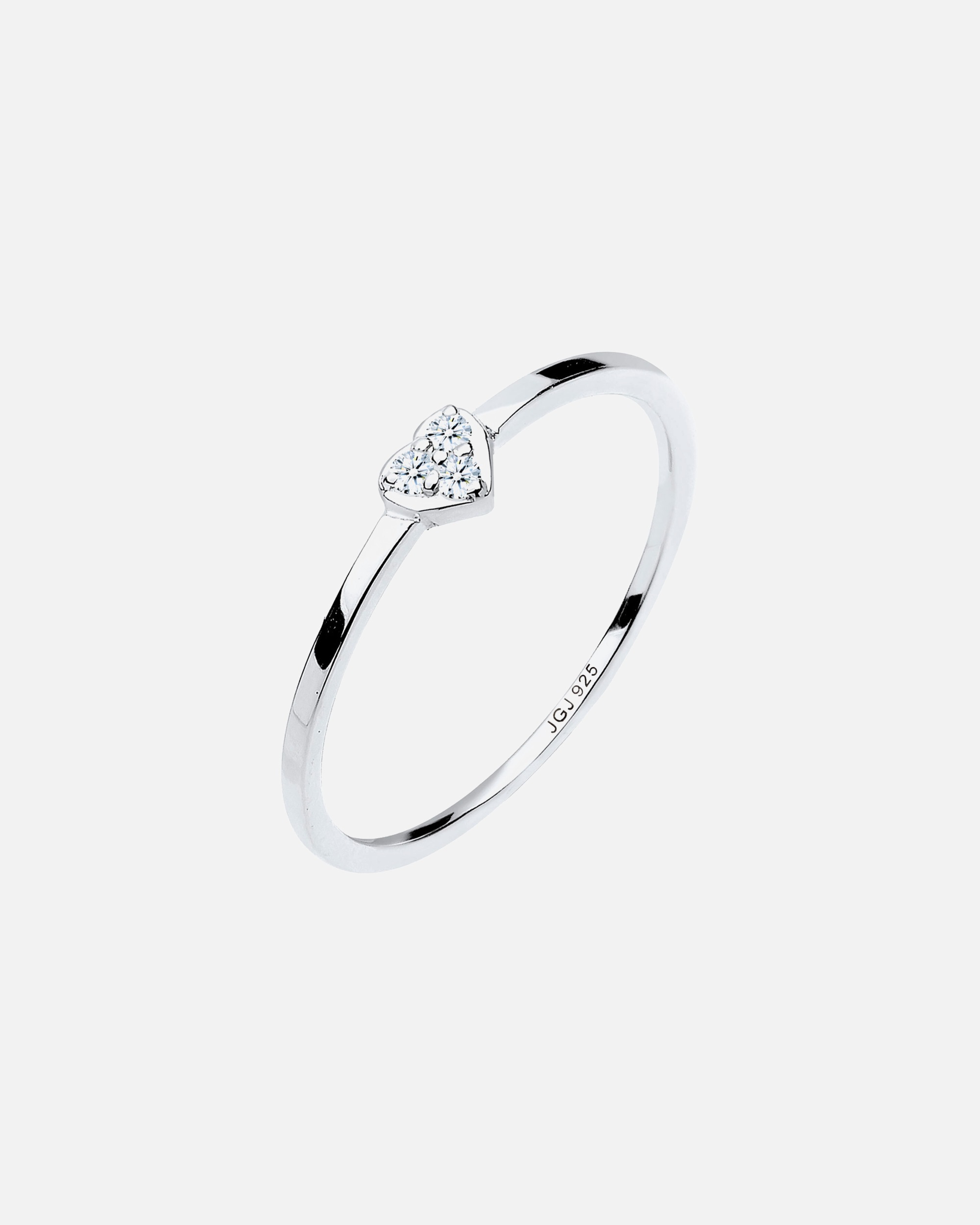 Ring für Weiblich Elli DIAMONDS Herz Symbol Diamant 0.04 ct. 925er Sterling Silber 58