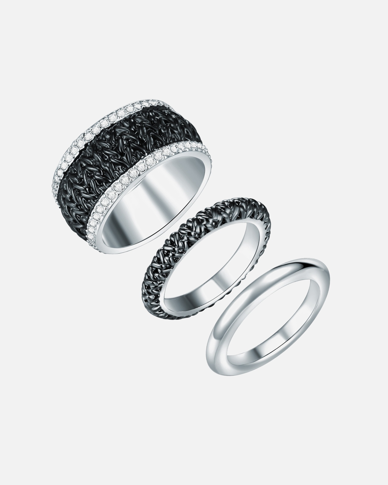 Ring für Weiblich Ring Metall-Legierung verziert mit Kristallen von Swarovski® in Silber 58