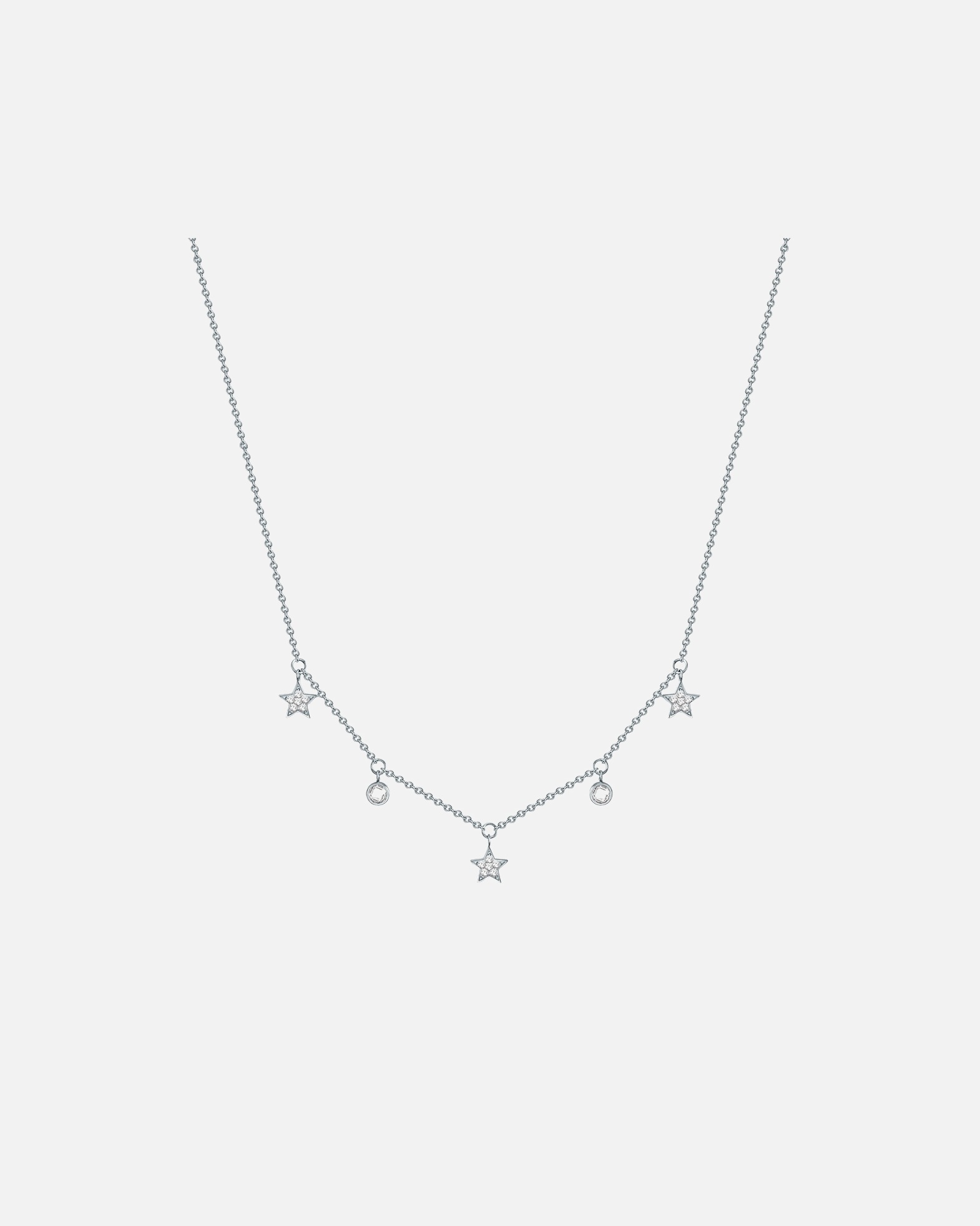 Collier for FemmeCollier en acier inoxydé Étoilé Acier inoxydable Preciosa en Argent40,0 cm Basiskette + 5,0 cm Verlängerung