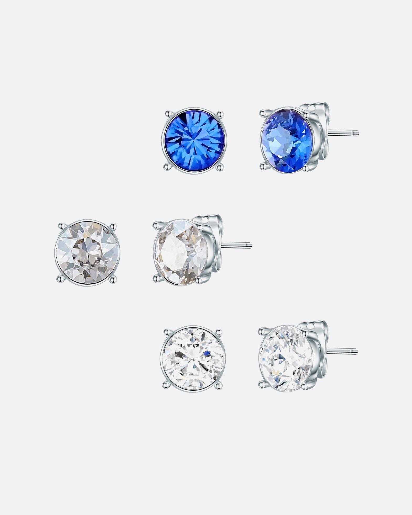 Boucle d'oreilles for FemmeEnsemble de cristaux Swarovski® Métal Orné de cristaux Swarovski® en Argent7,3 mm