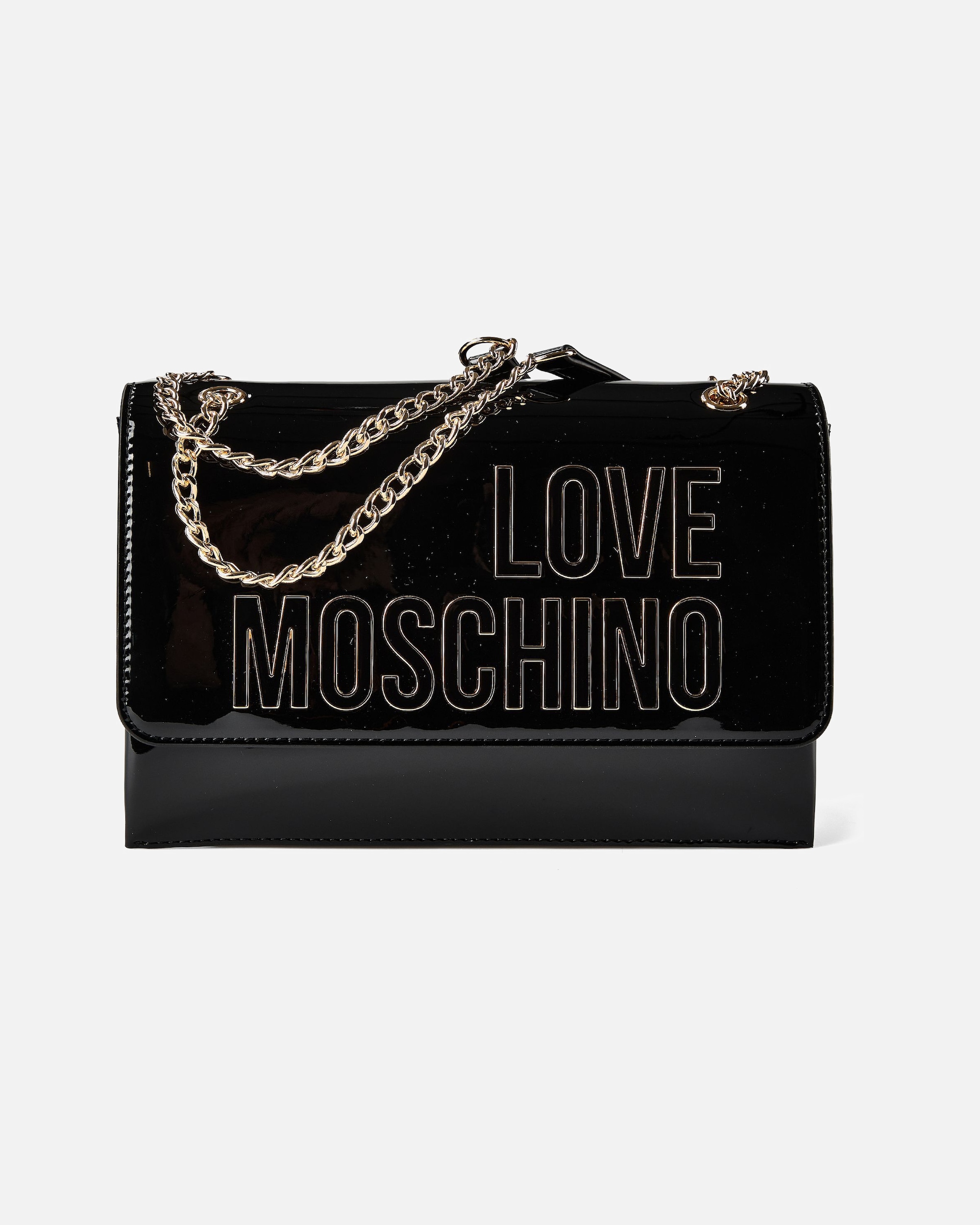 Sac for FemmeLove MoschinoEnameled Logo Sac à main porté épauleblack