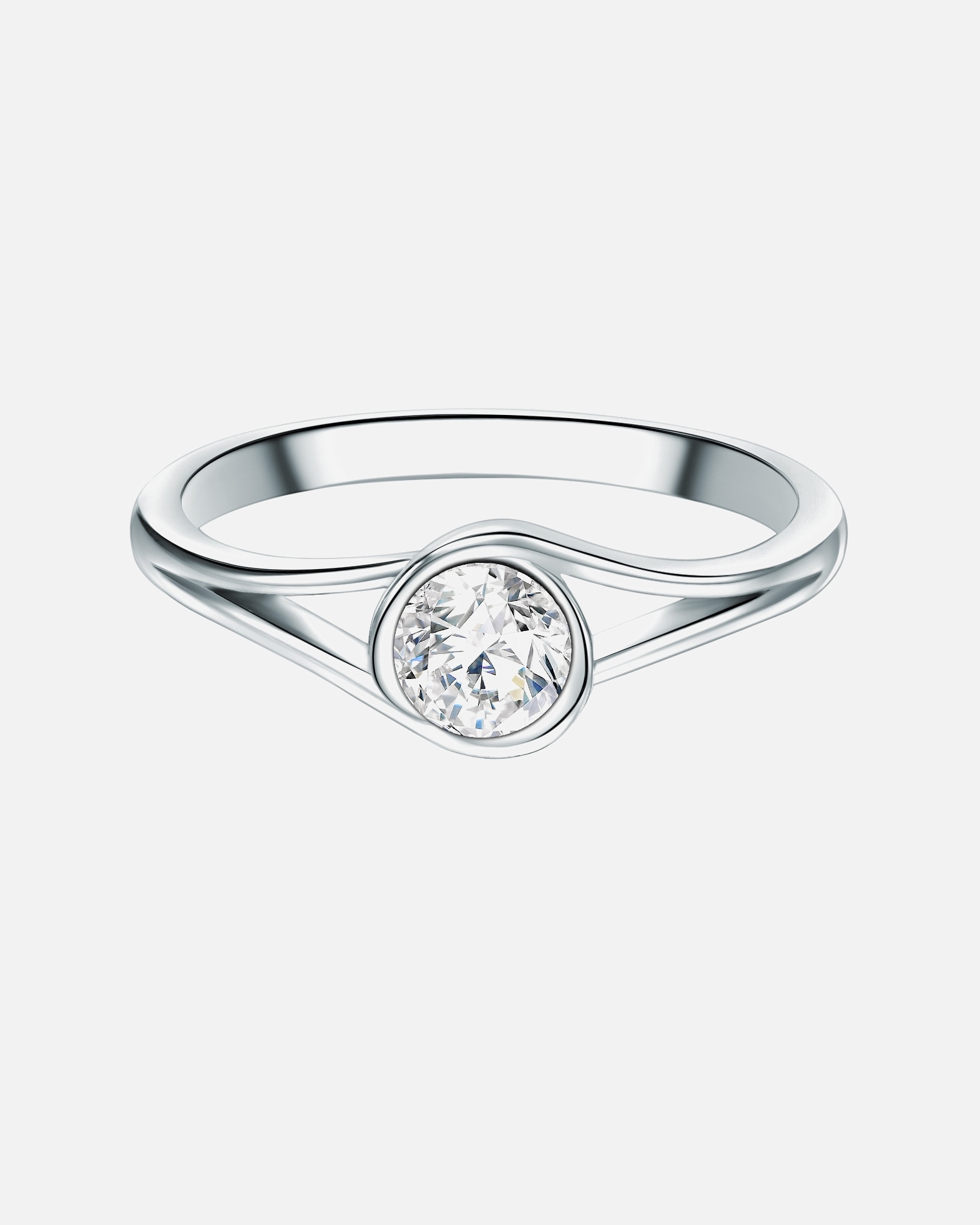 Bague for FemmeTrilaniBague en argent Argent sterling Oxyde de zirconium (CZ) en Argent56