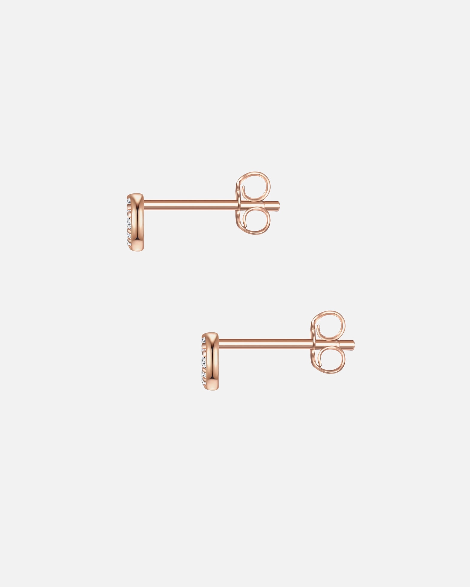 Ohrringe für Weiblich Glanzstücke München Ohrstecker Herz aus Sterling Silber in roségold mit Zirkonia 4,3 mm