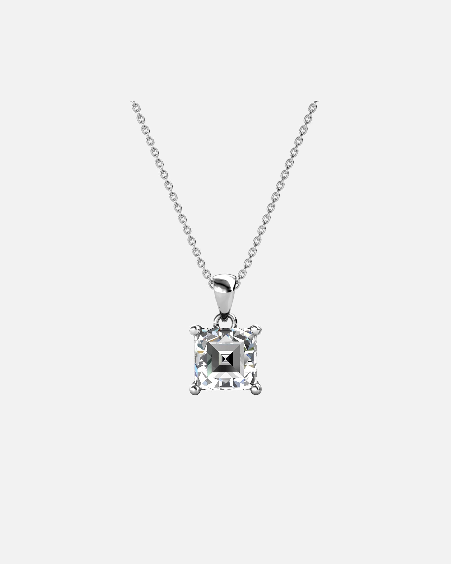 Halskette für Weiblich MYC-Paris Einfache quadratische Anhänger Silber