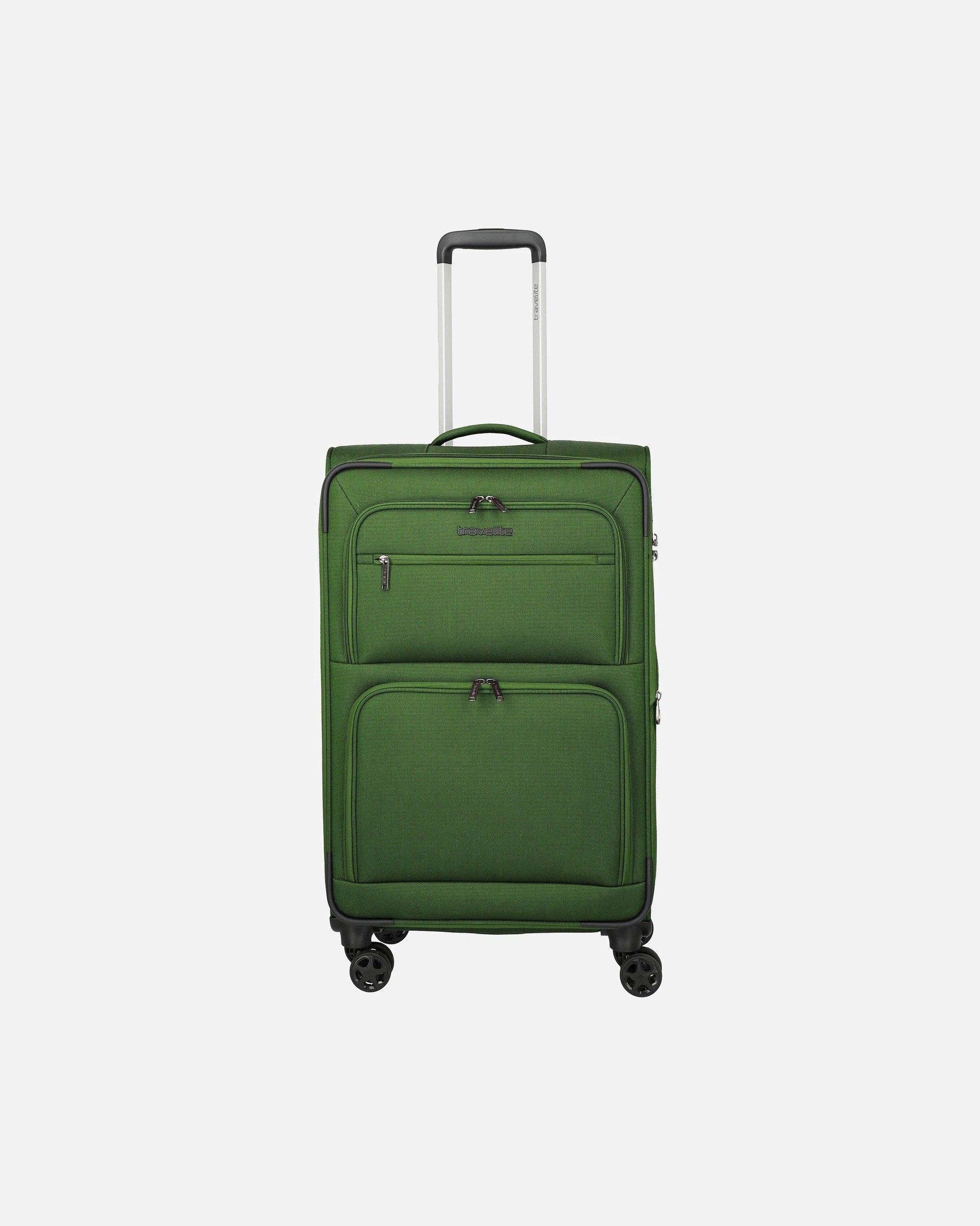 Trolley für Männlich Travelite Cubis 4 Rollen Trolley M 72 cm green