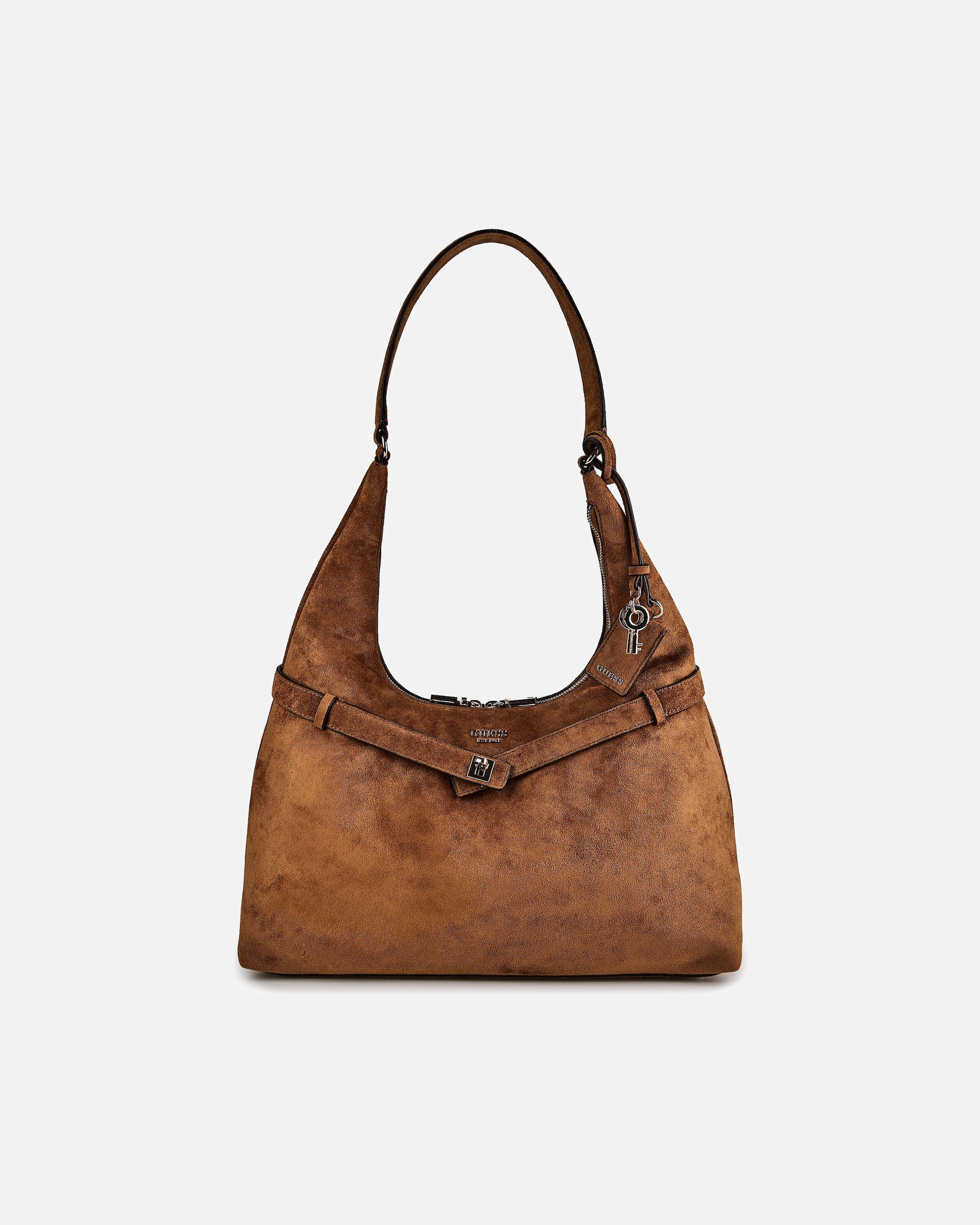 Tasche für Weiblich Guess Ella Schultertasche cognac