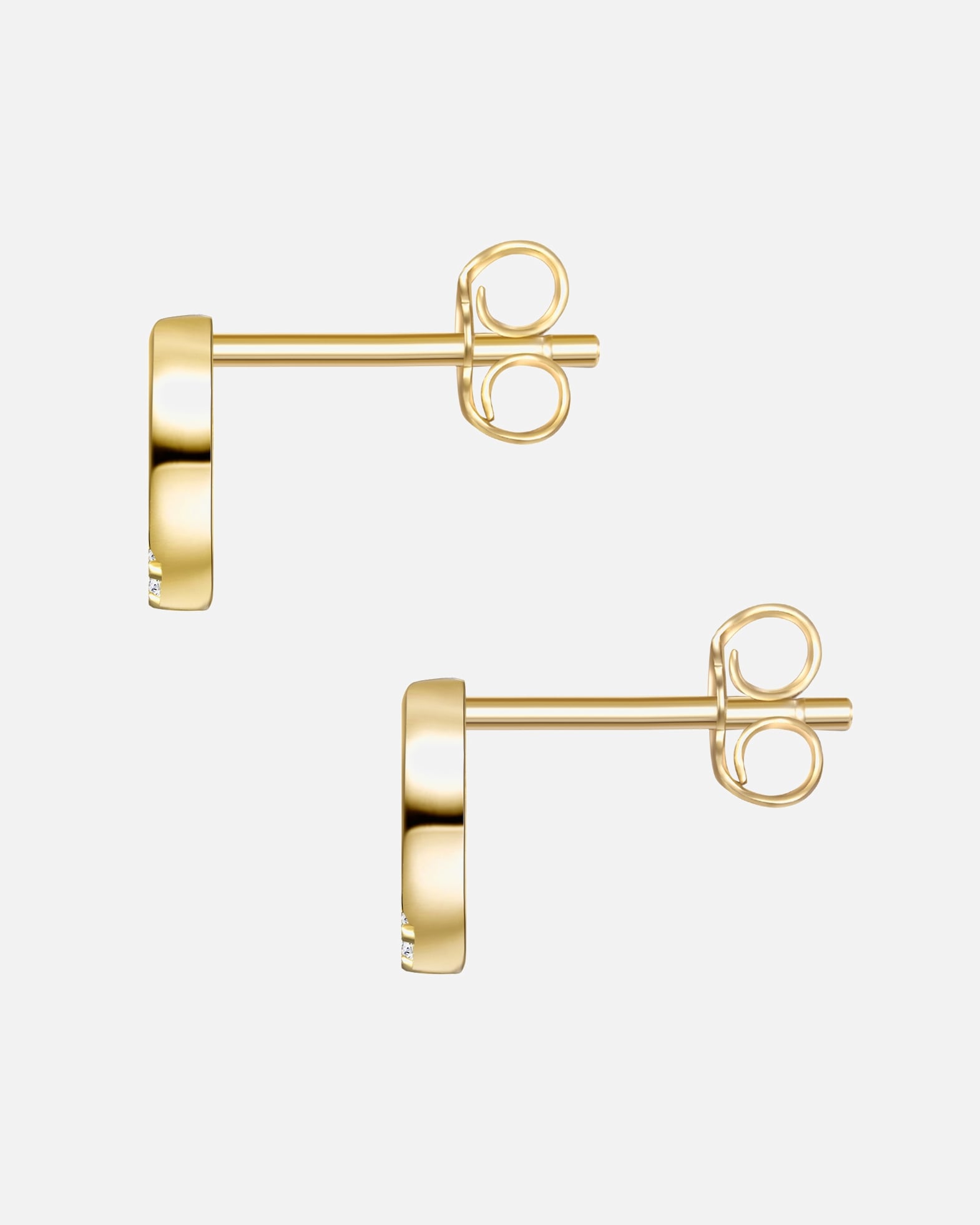 Boucle d'oreilles for FemmeGlanzstücke MünchenPuces d'oreilles en argent Argent sterling Oxyde de zirconium (CZ) en Or jaune6,8 mm