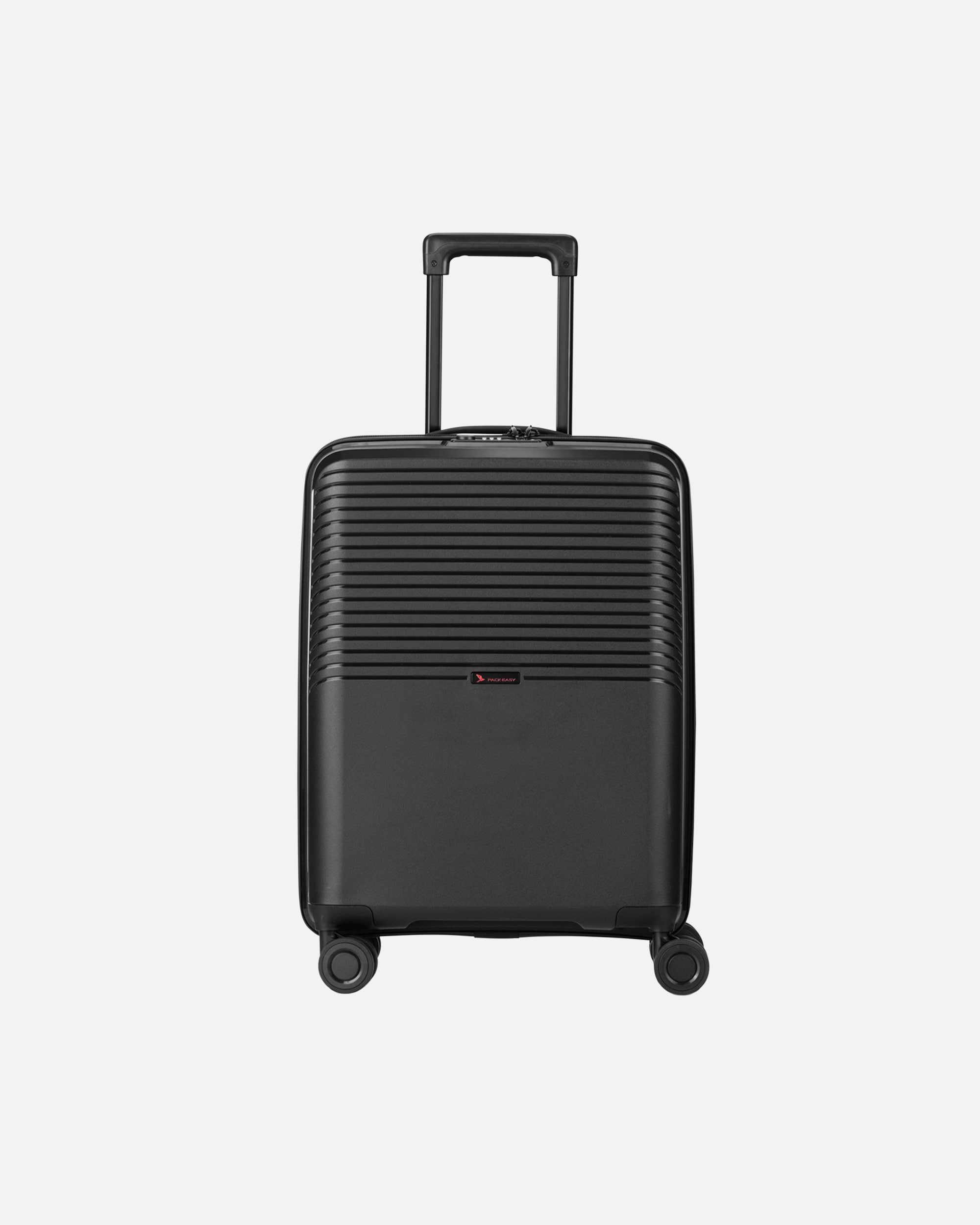 Handgepäckkoffer für Männlich Pack Easy Jet 4 Rollen Kabinentrolley 55 cm schwarz
