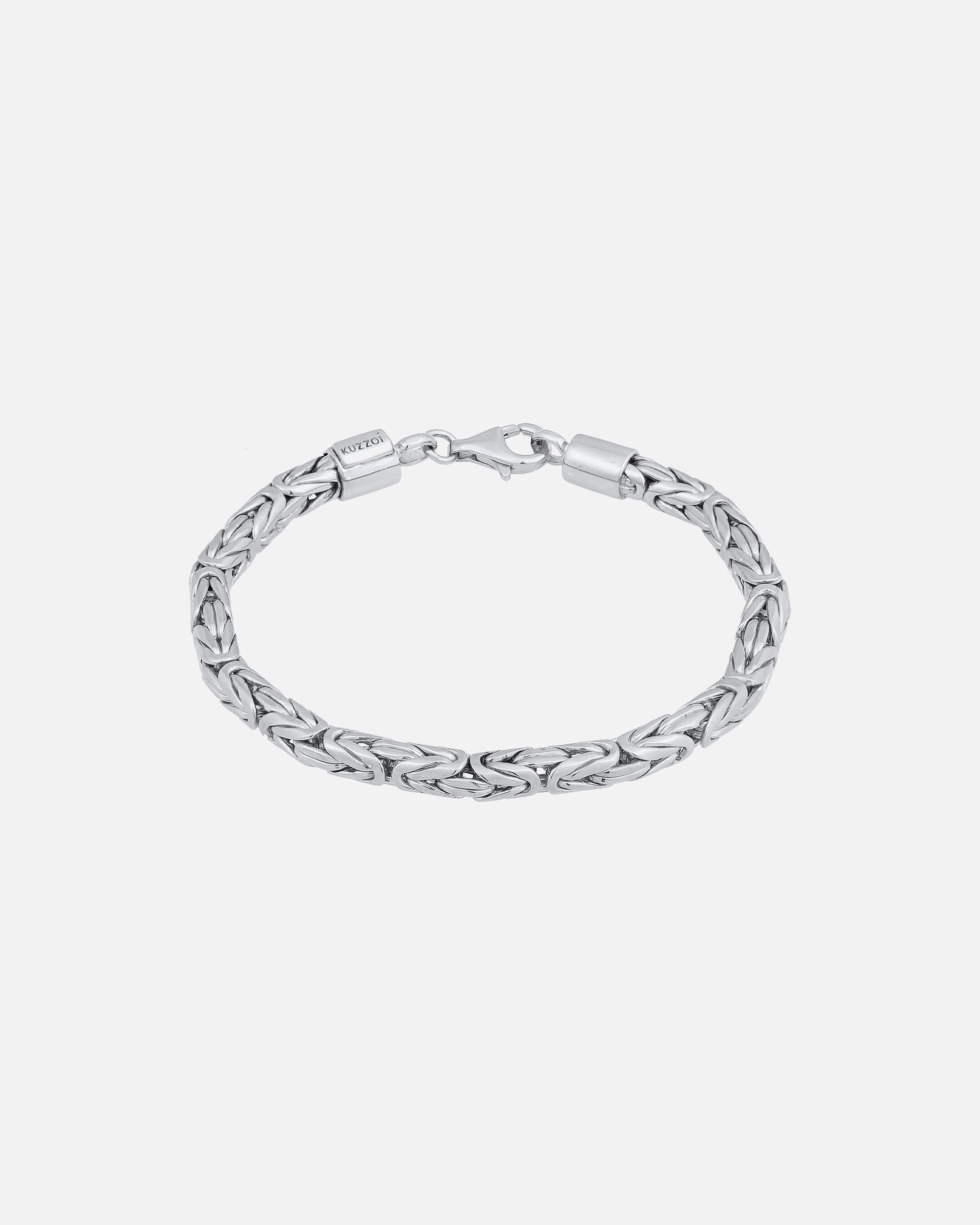 Bracelet for HommeKUZZOIHommes Rond maillons tendance en argent sterling 92519