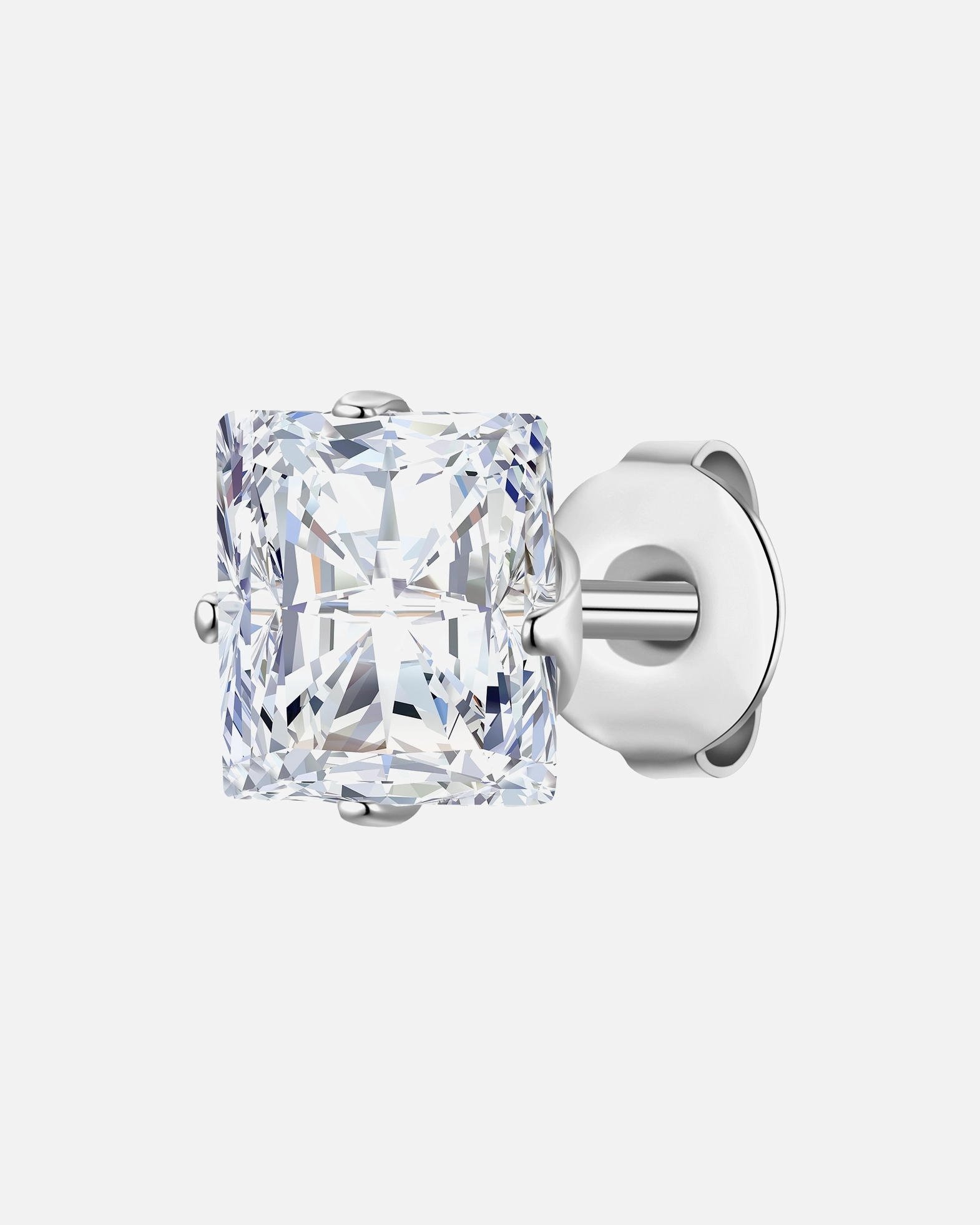 Ohrringe für Männlich True Rebels Ohrstecker aus Edelstahl in Silber mit Zirkonia 8,9 mm