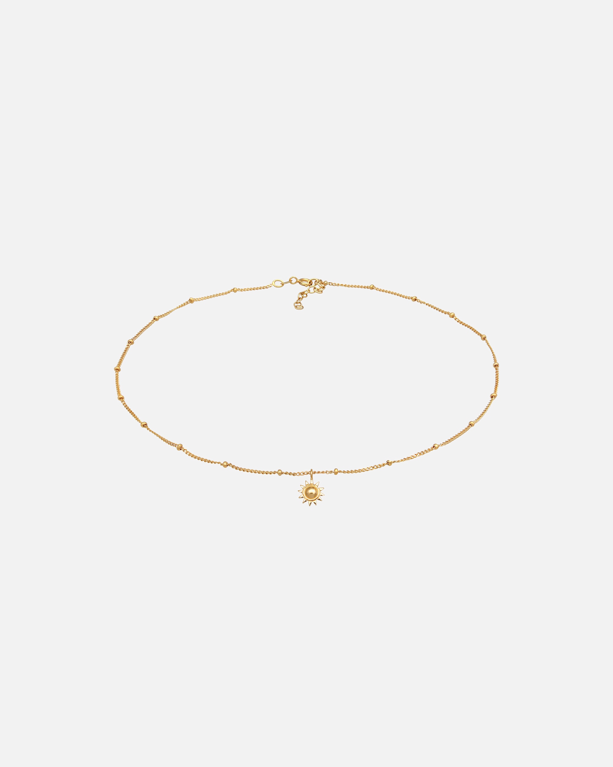 Halskette für Weiblich Elli Choker Anhänger Sonne 925 Sterling Silber 36