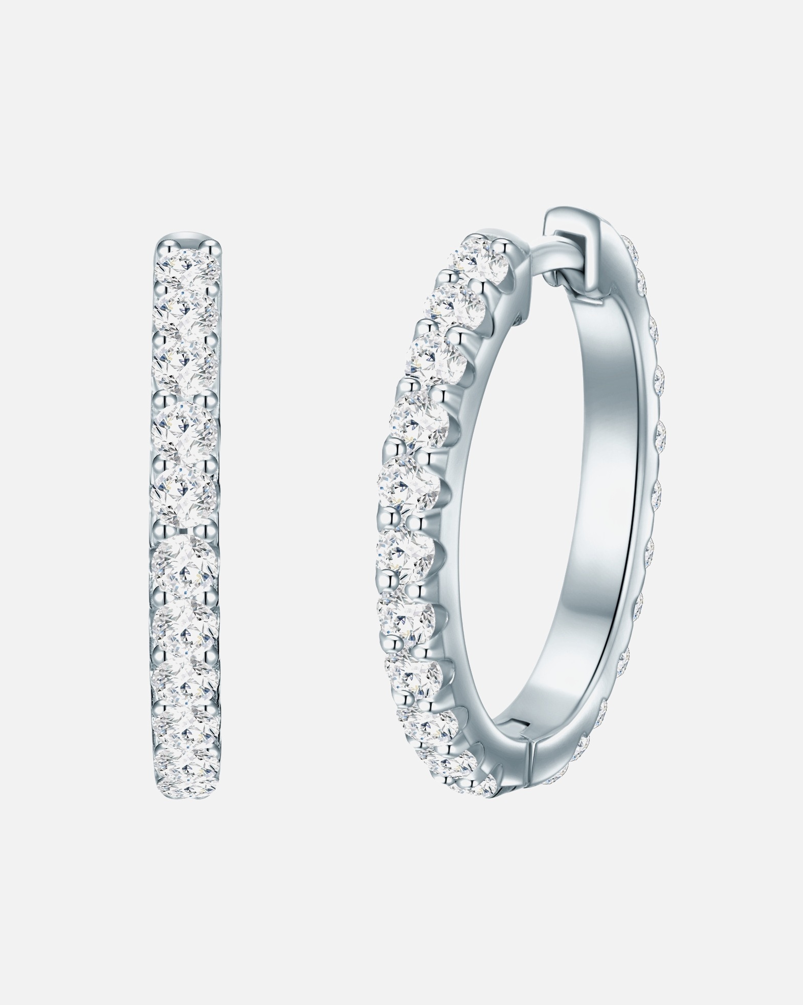 Créoles for FemmeBoucles d´oreilles Argent sterling Oxyde de zirconium (CZ) en Argent17,1 mm