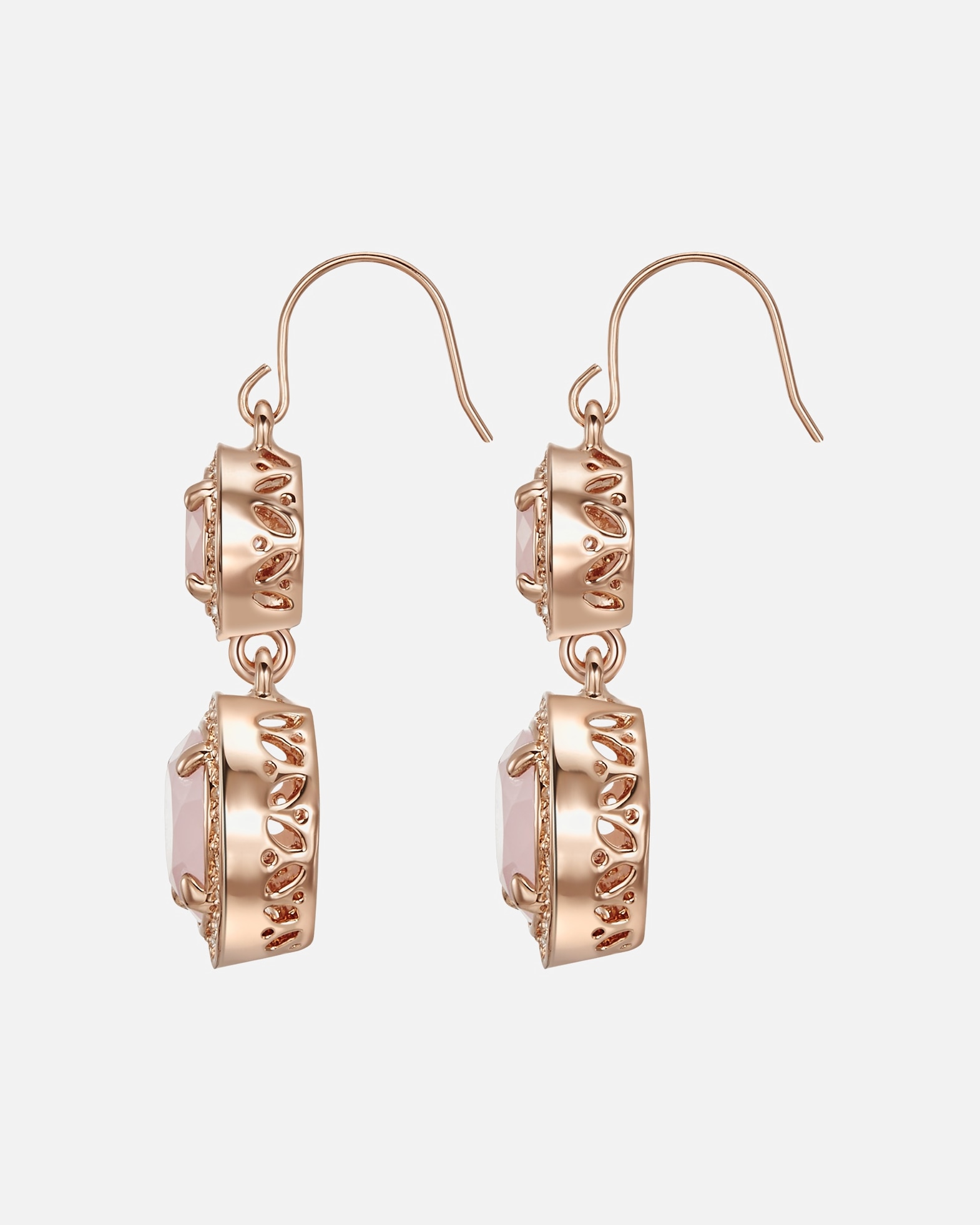 Boucle d'oreilles for FemmeLulu & JaneBoucles d'oreilles pendantes à cristaux Métal Verre en Or rose47,0 mm