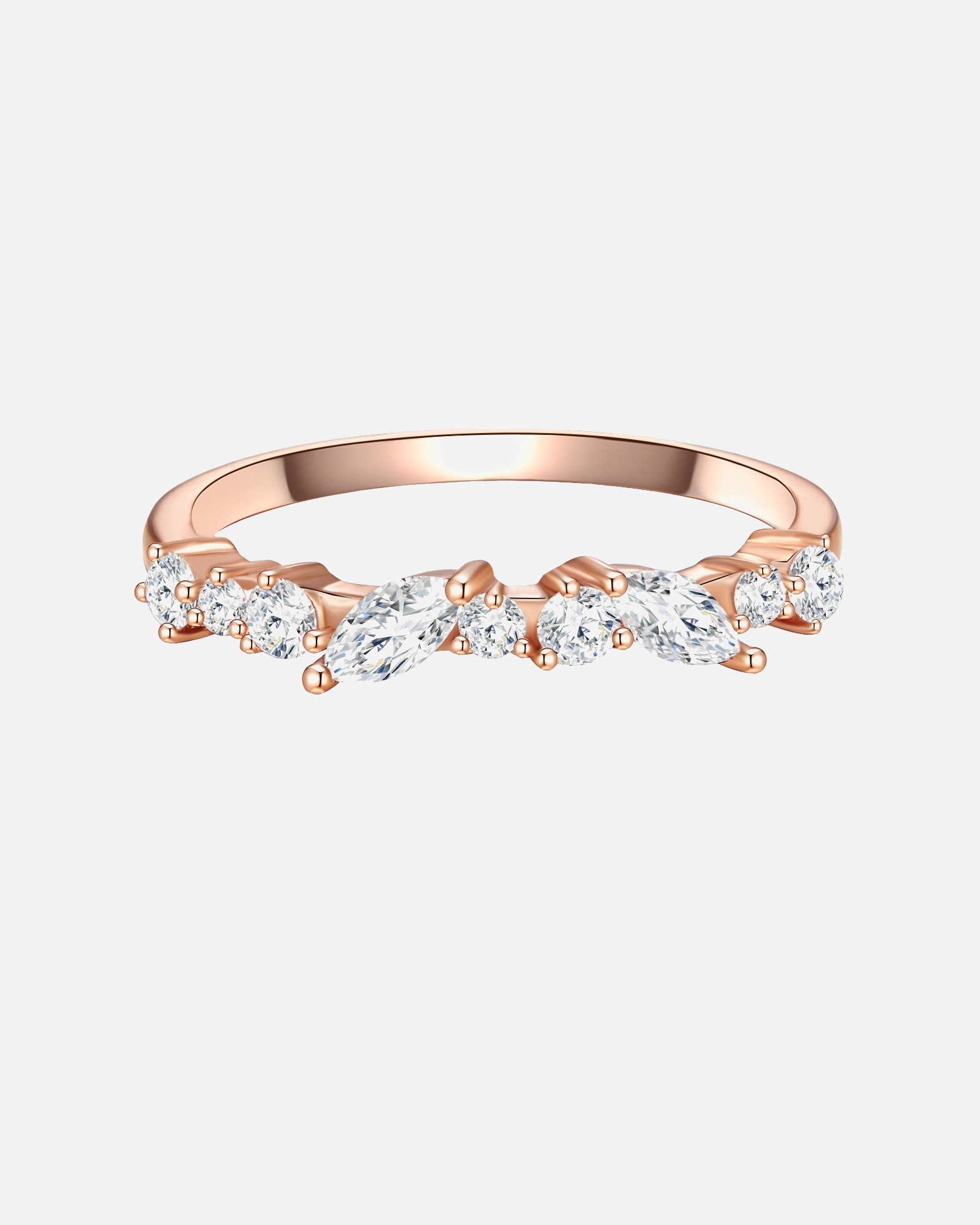 Bague for FemmeGlanzstücke MünchenBague en argent Argent sterling Oxyde de zirconium (CZ) en Or rose48