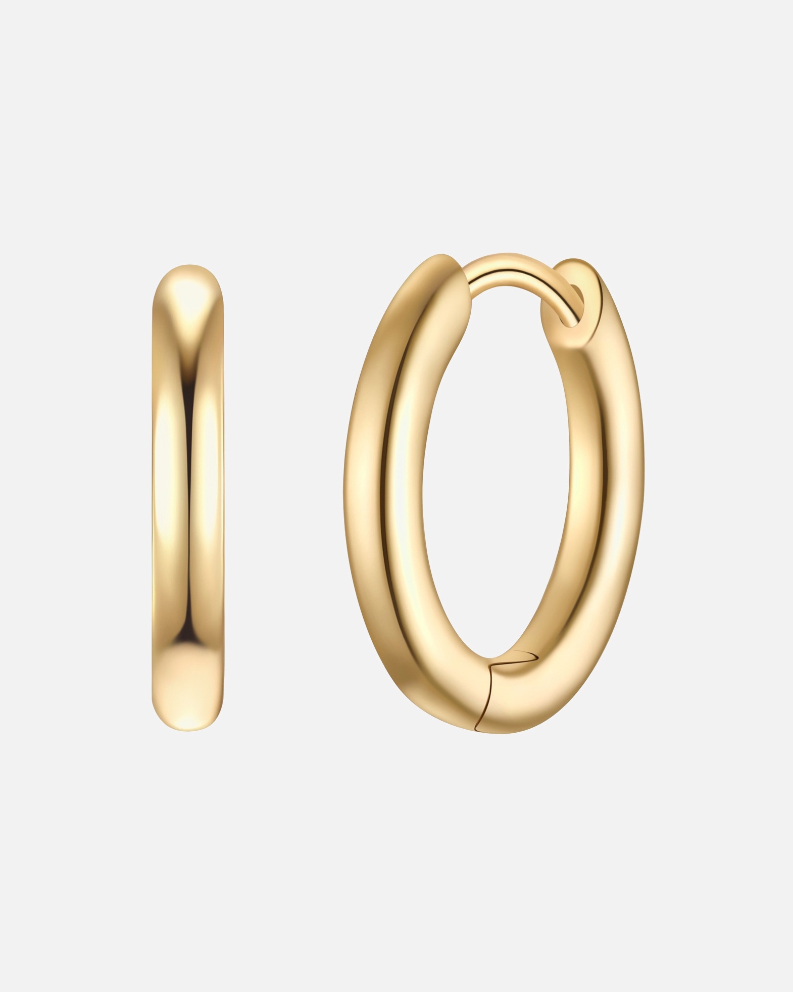 Créoles for FemmeCréoles en argent sterling en or jaune14,8 mm