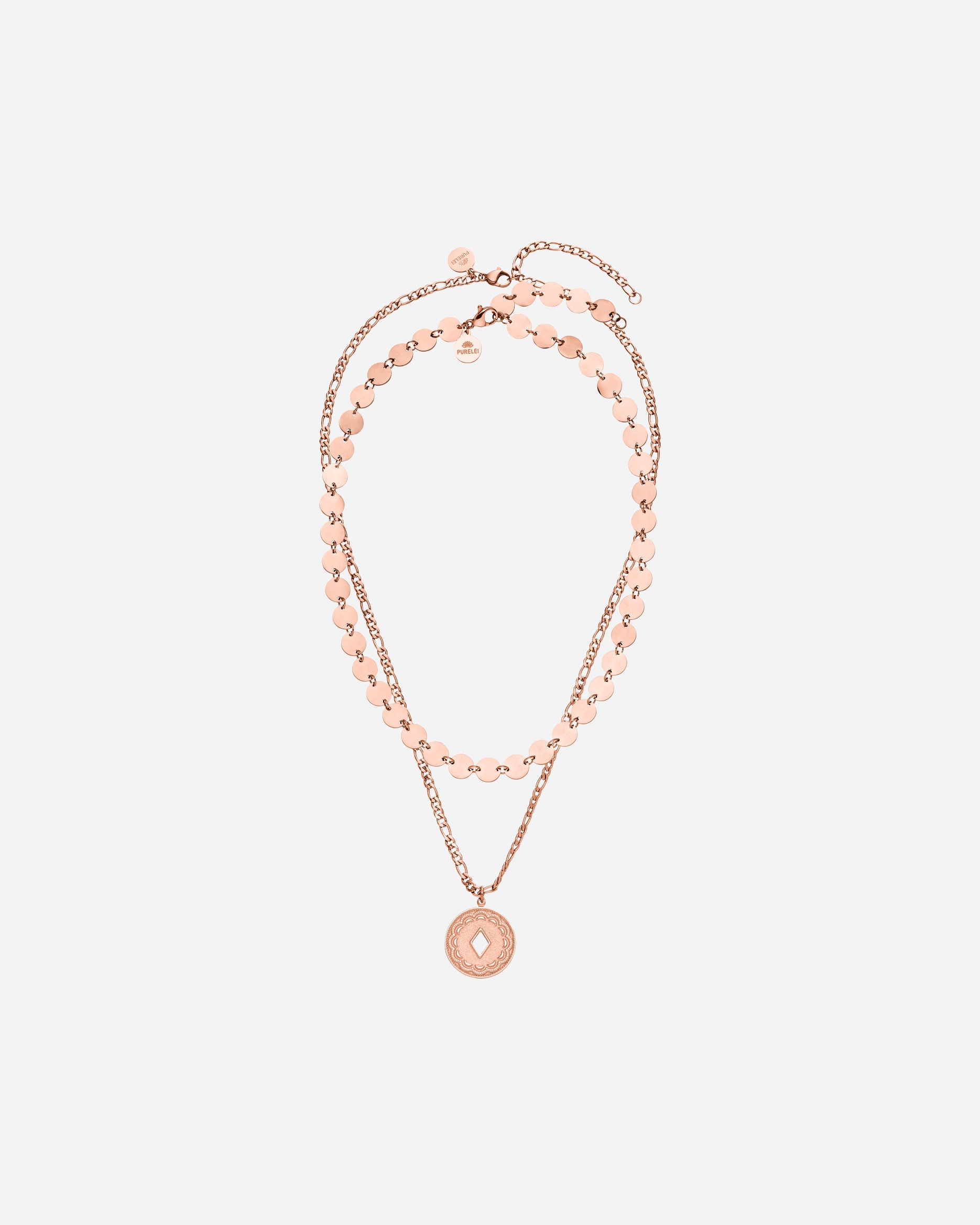 Schmuckset für Unisex Purelei Waikiki Halsketten-Set 100% Edelstahl Rosegold