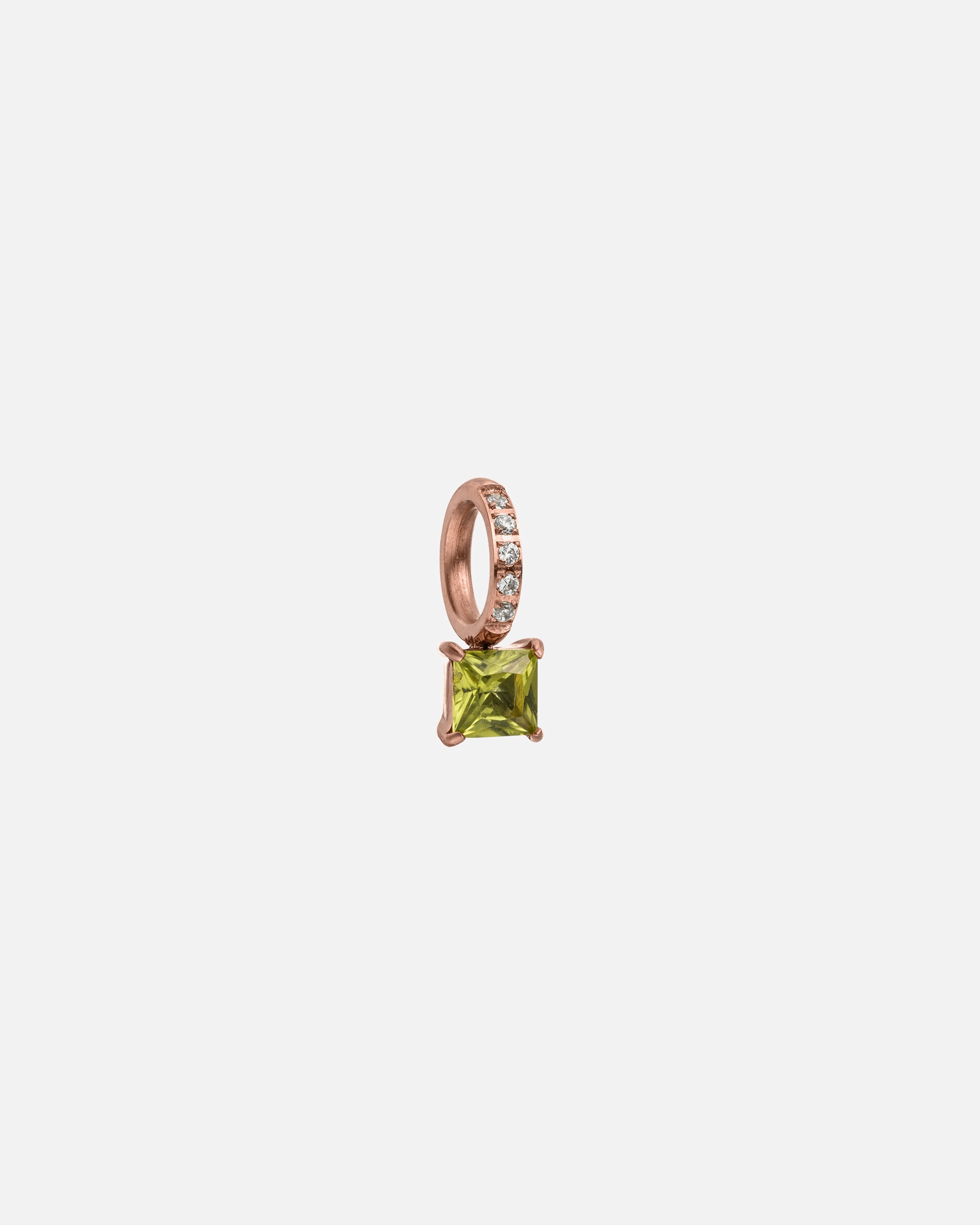 Schmuckanhänger für Unisex Purelei Geburtsstein August Peridot Charm 100% Edelstahl Rosegold