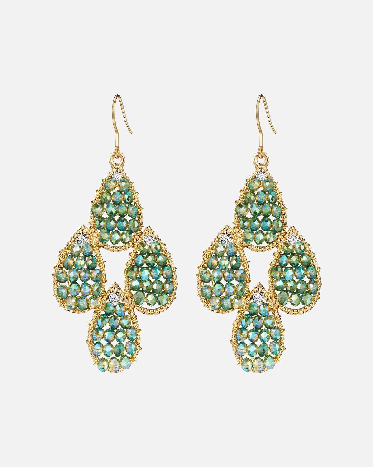 Boucle d'oreilles for FemmeBoucles d'oreille tendance Métal Verre en Or jaune64,2 mm