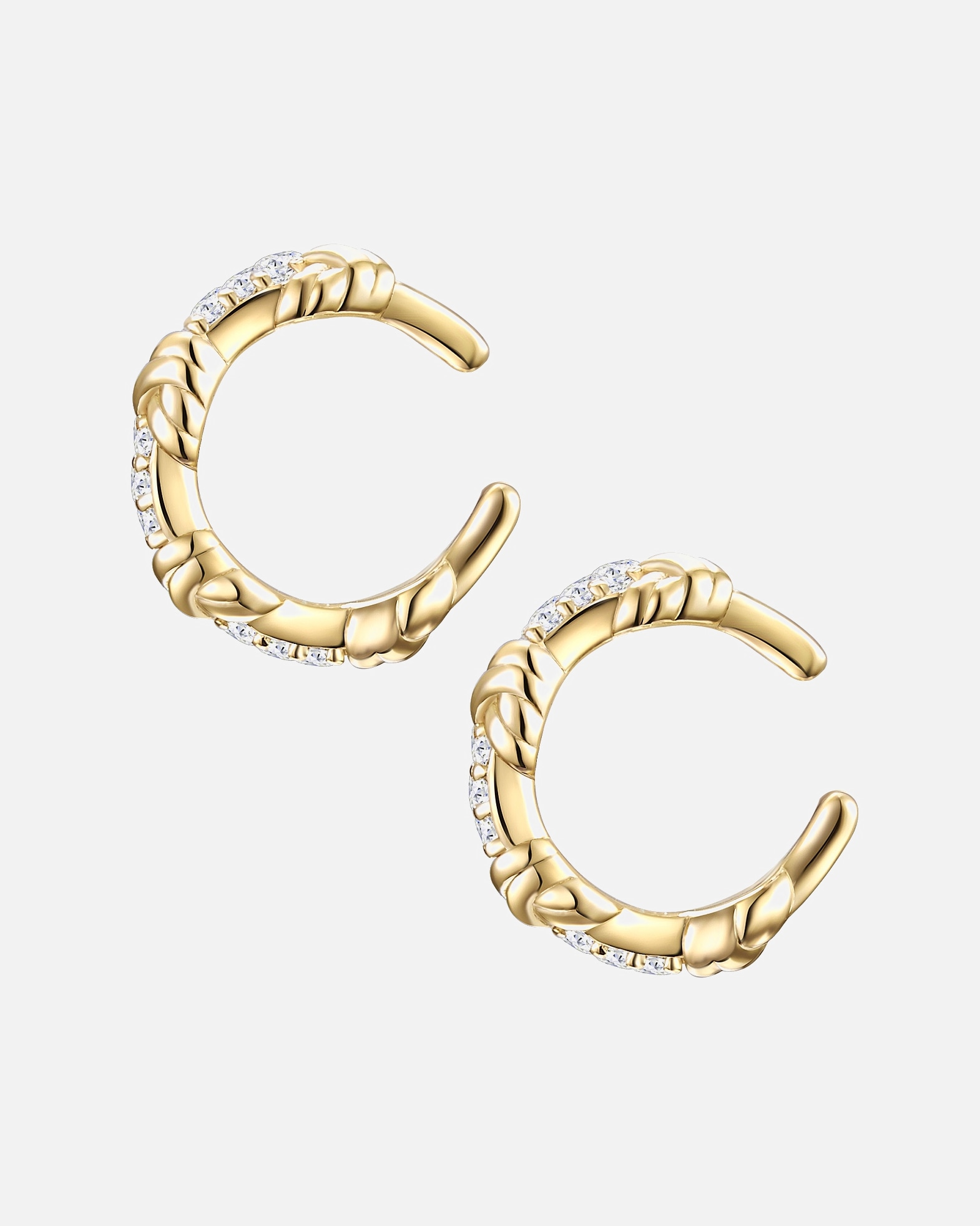 Boucle d'oreilles for FemmeGlanzstücke MünchenManchette d'oreille en argent Argent sterling Oxyde de zirconium (CZ) en Or jaune2,7 mm