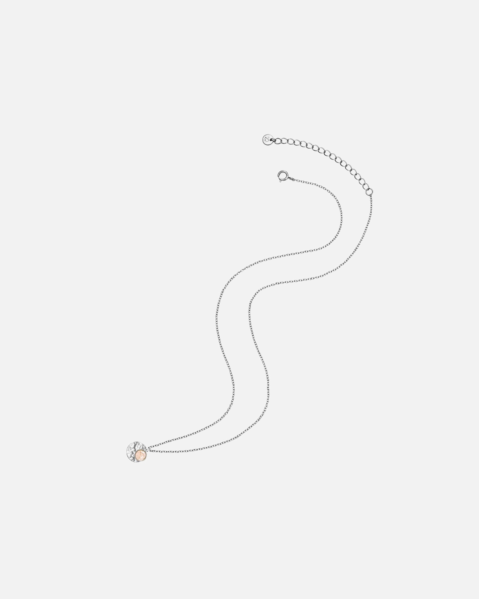 Collier for FemmeGlanzstücke MünchenCollier en argent Cercle Argent sterling Quartz rose en Argent40,0 cm Basiskette + 5,0 cm Verlängerung