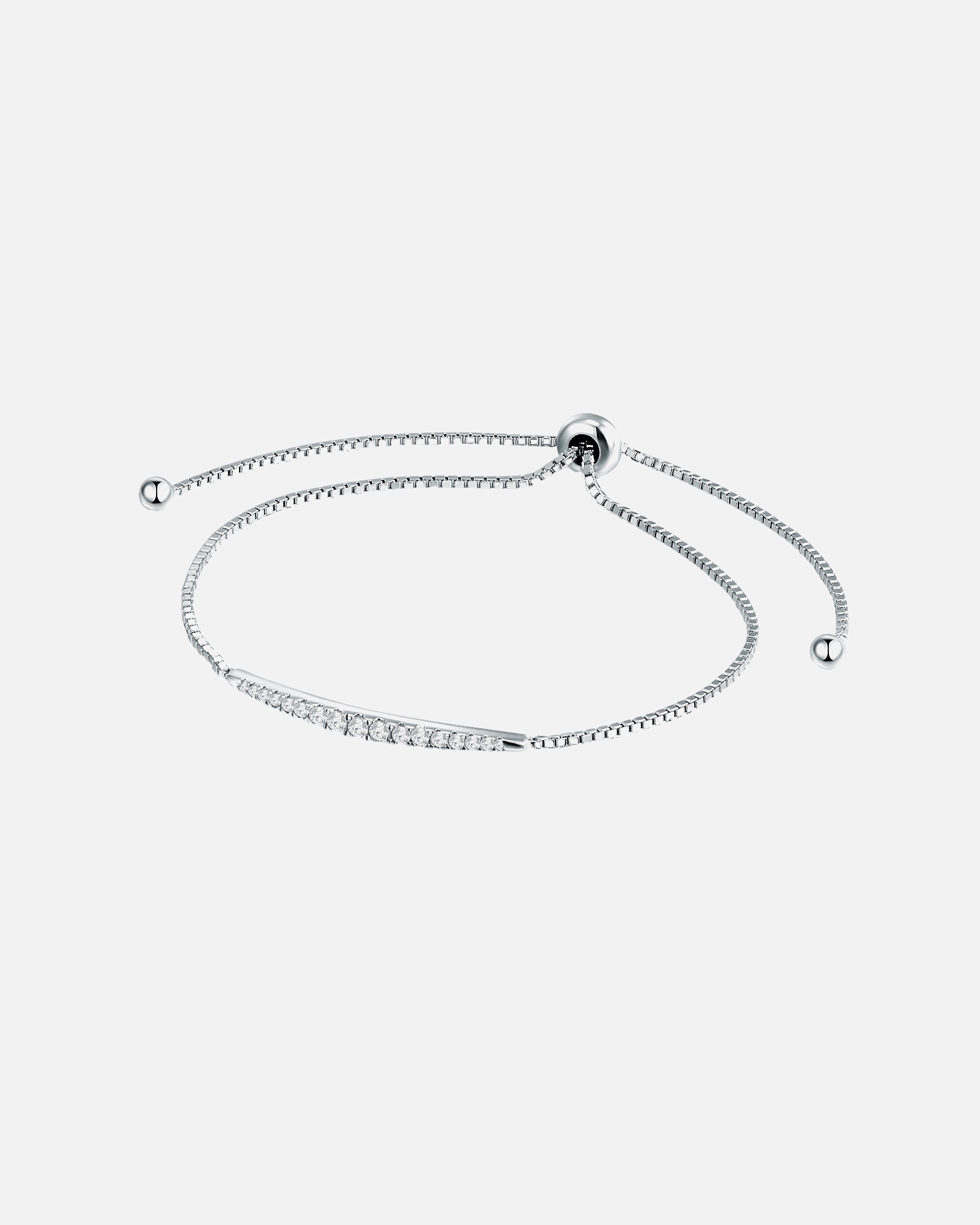 Bracelet for FemmeBracelet en argent Argent sterling Oxyde de zirconium (CZ) en Argentflexibel einstellbar