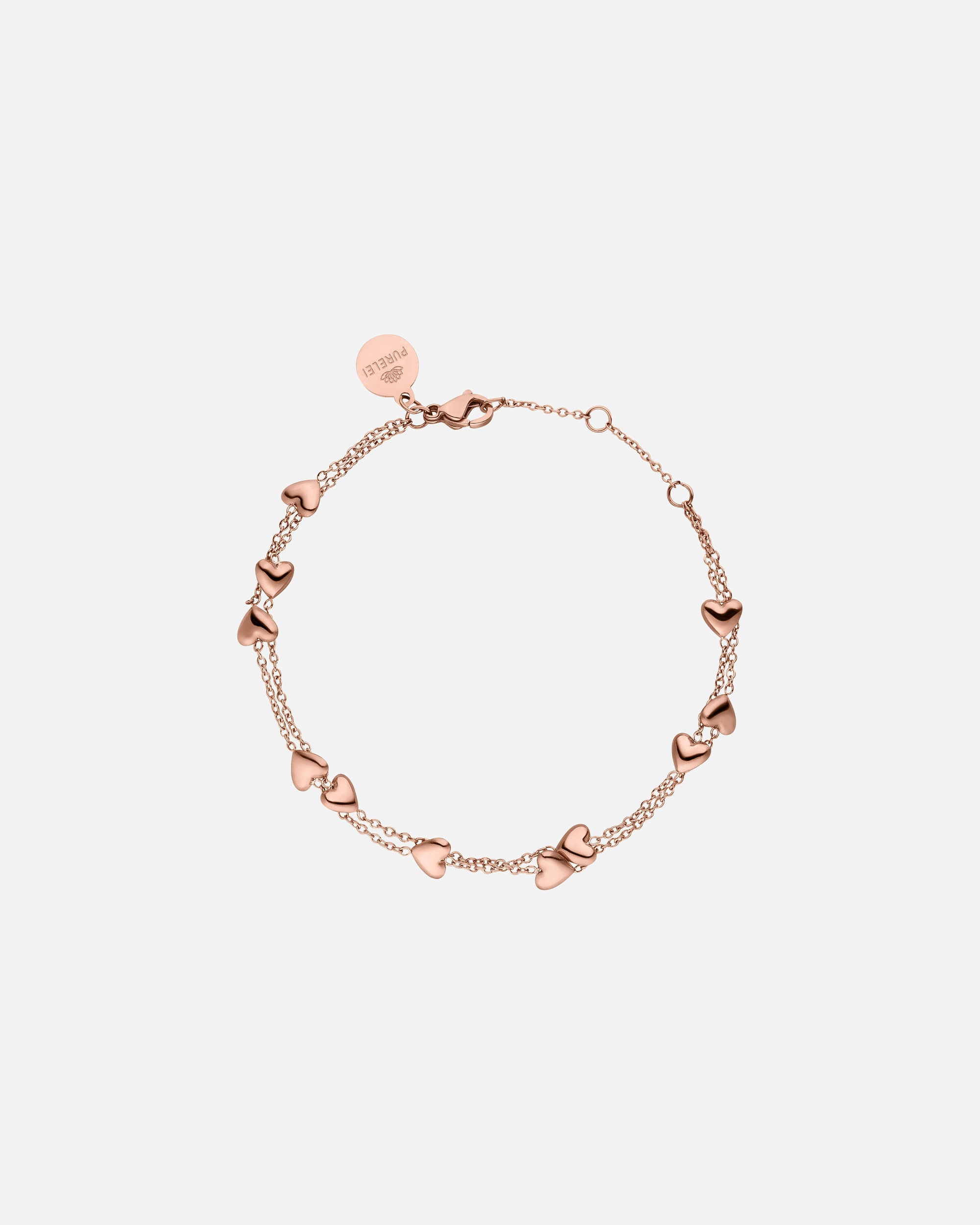 Bracelet for FemmePureleiAlohi Heart Bracelet 100% acier inoxydableOr Rose