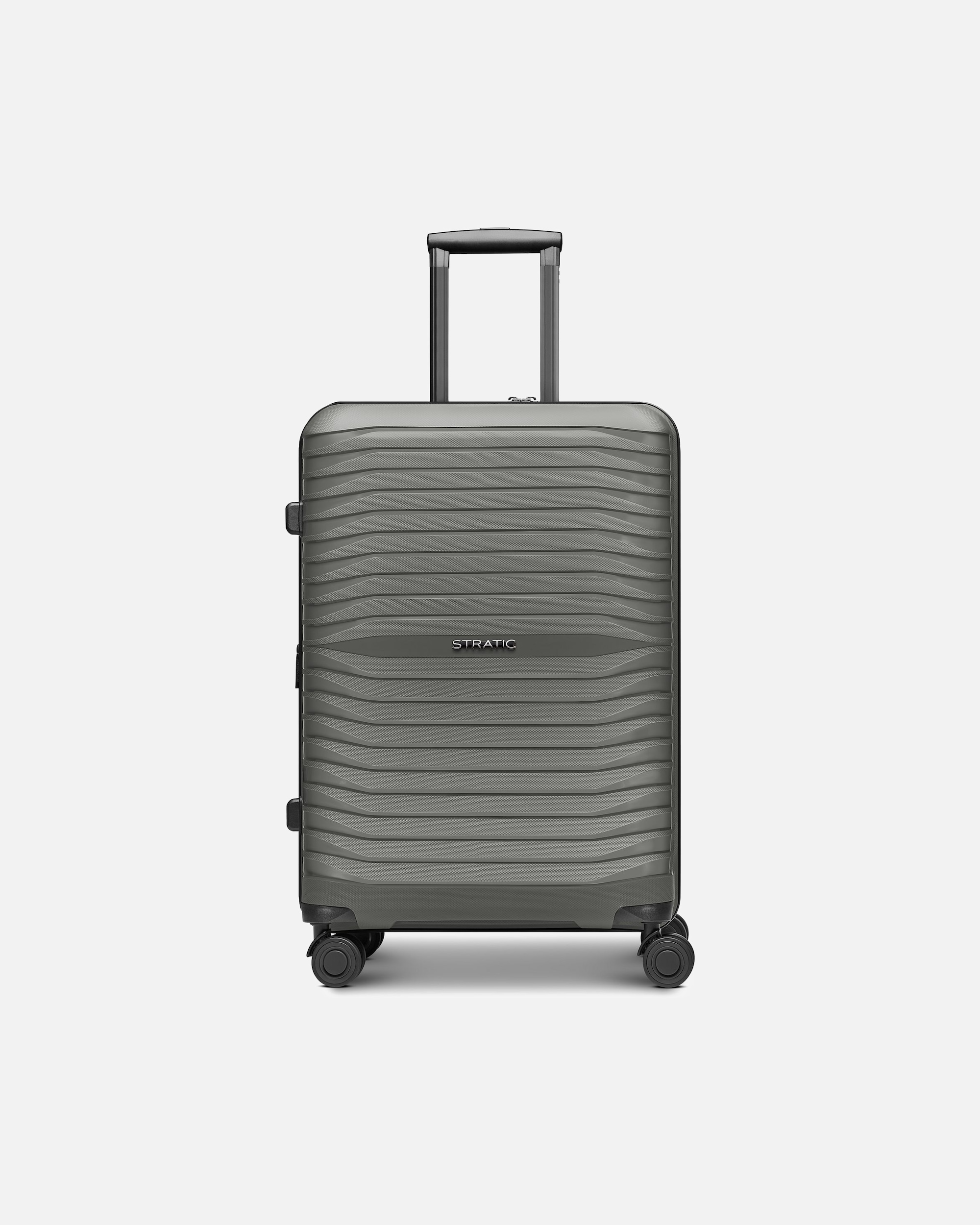 Trolley für Männlich Stratic Shine 4 Rollen Trolley 66 cm mit Dehnfalte grey