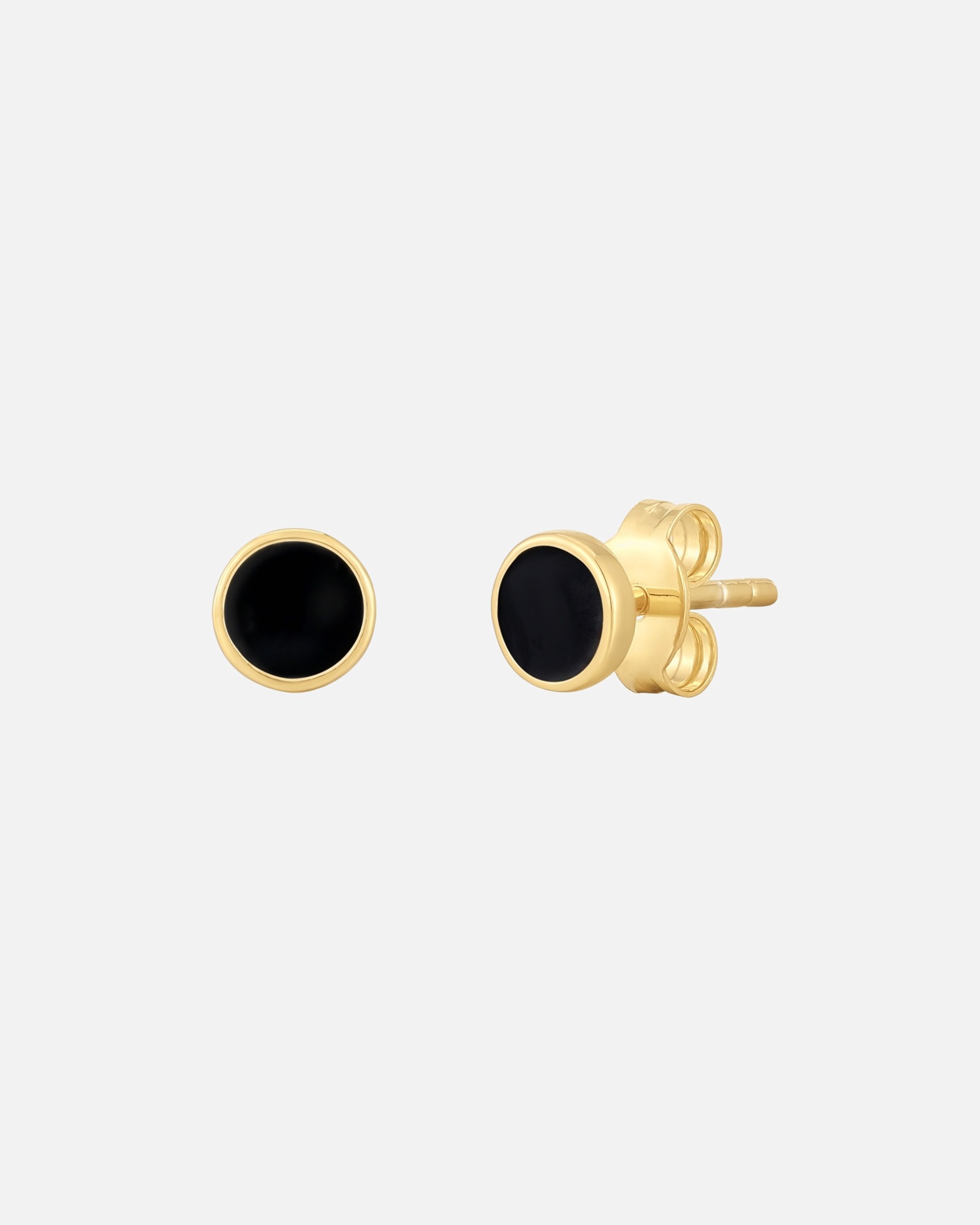 Ohrringe für Weiblich Glanzstücke München Ohrstecker Kreis aus Sterling Silber in gelbgold 5,1 mm